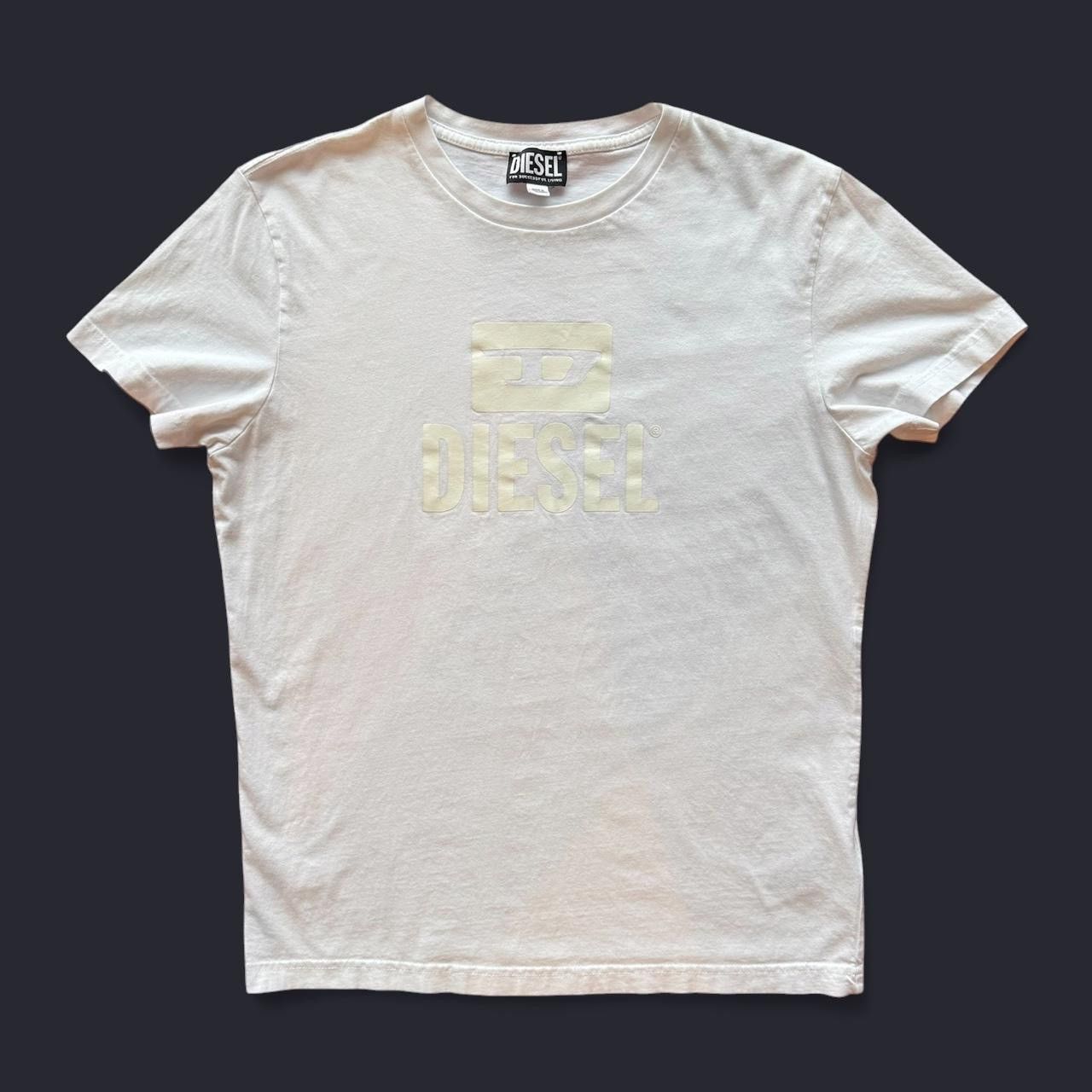 Diesel Diesel White T Shirt w/ Off White Logo Design Size US M / EU 48-50 / 2 - 1 Thumbnail