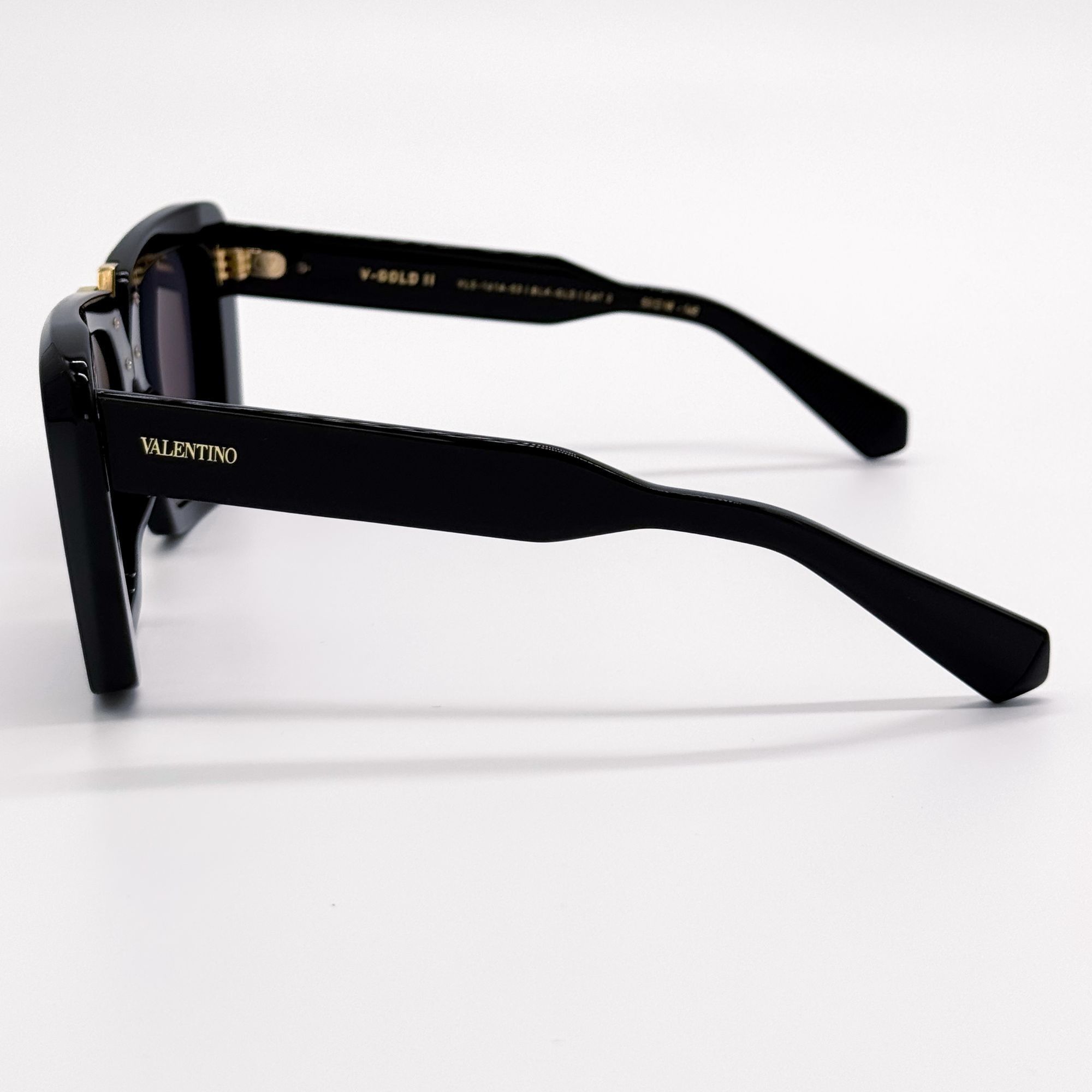 Valentino NEW VALENTINO SUNGLASSES WOMEN BLACK V-GOLD-II VLS-161A Size ONE SIZE - 5 Thumbnail