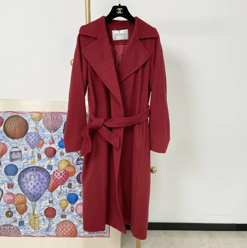 Max Mara MaxMara Red Long Coat for Women 0089 Size S / US 4 / IT 40 - 1 Thumbnail