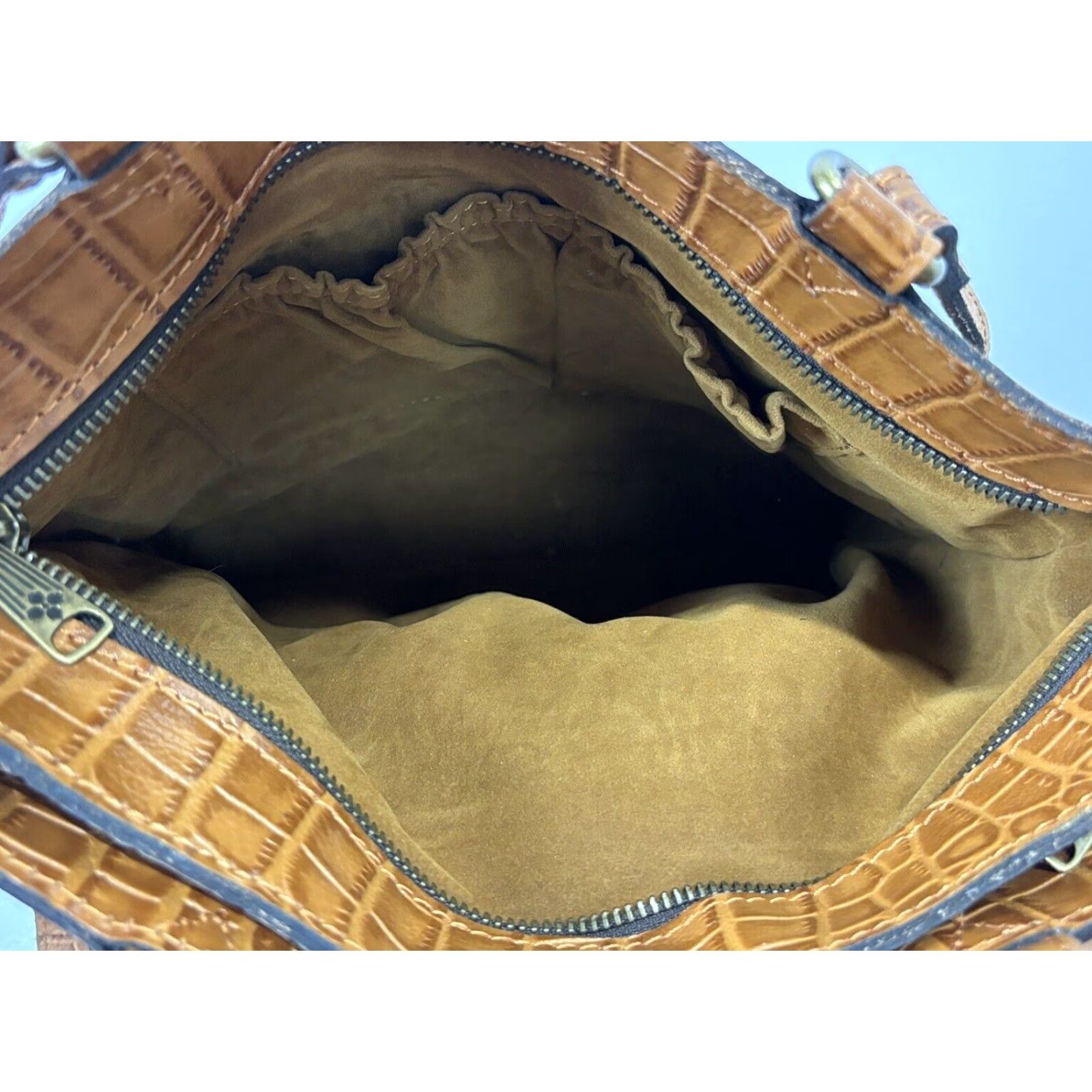 Patricia Nash PATRICIA NASH Albi Convertible Leather Backpack Tote Purse Cognac Brown Medium Womens Size ONE SIZE - 7 Thumbnail