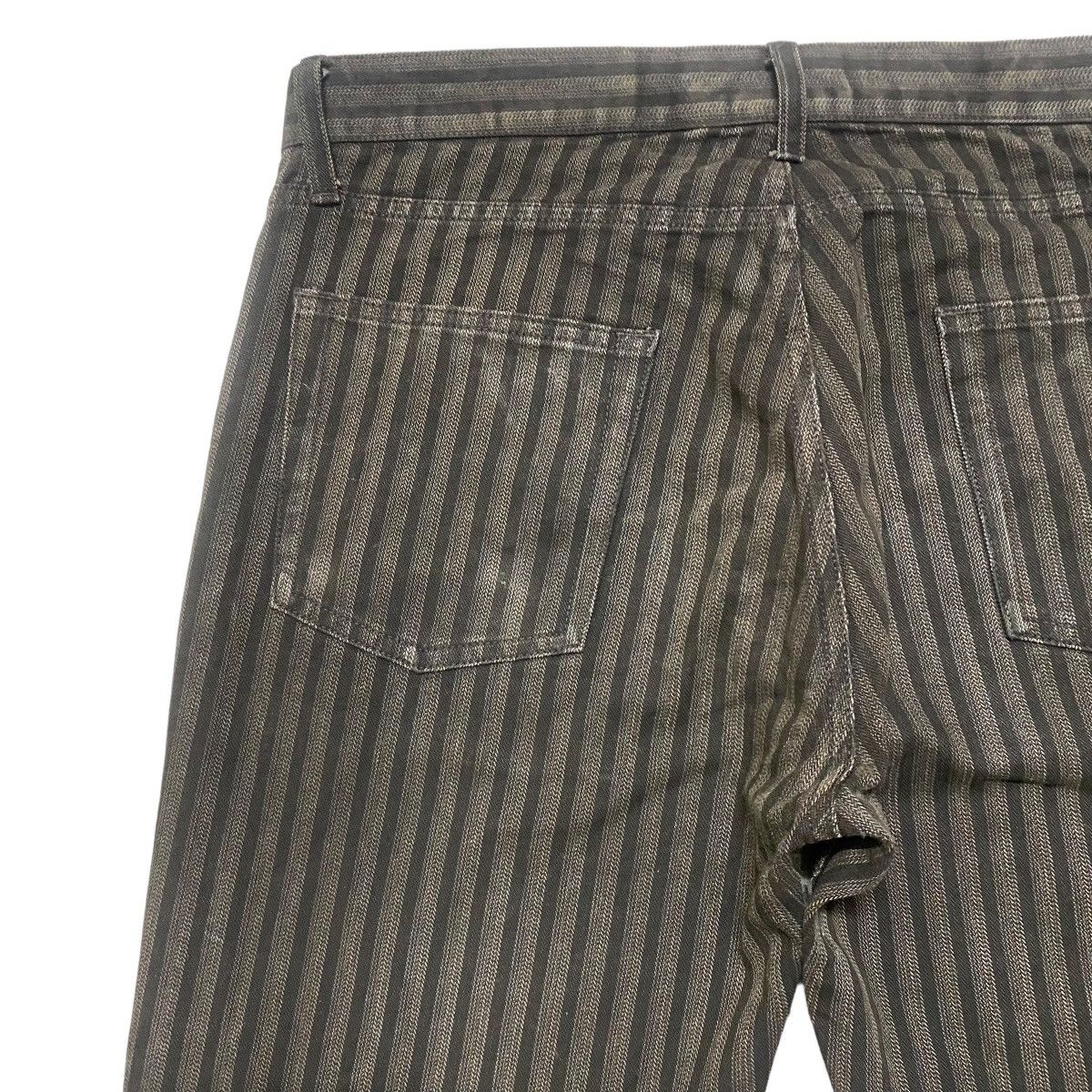 Japanese Brand RUPERT EDGE Striped Brown Flare Jeans Size US 32 / EU 48 - 10 Thumbnail