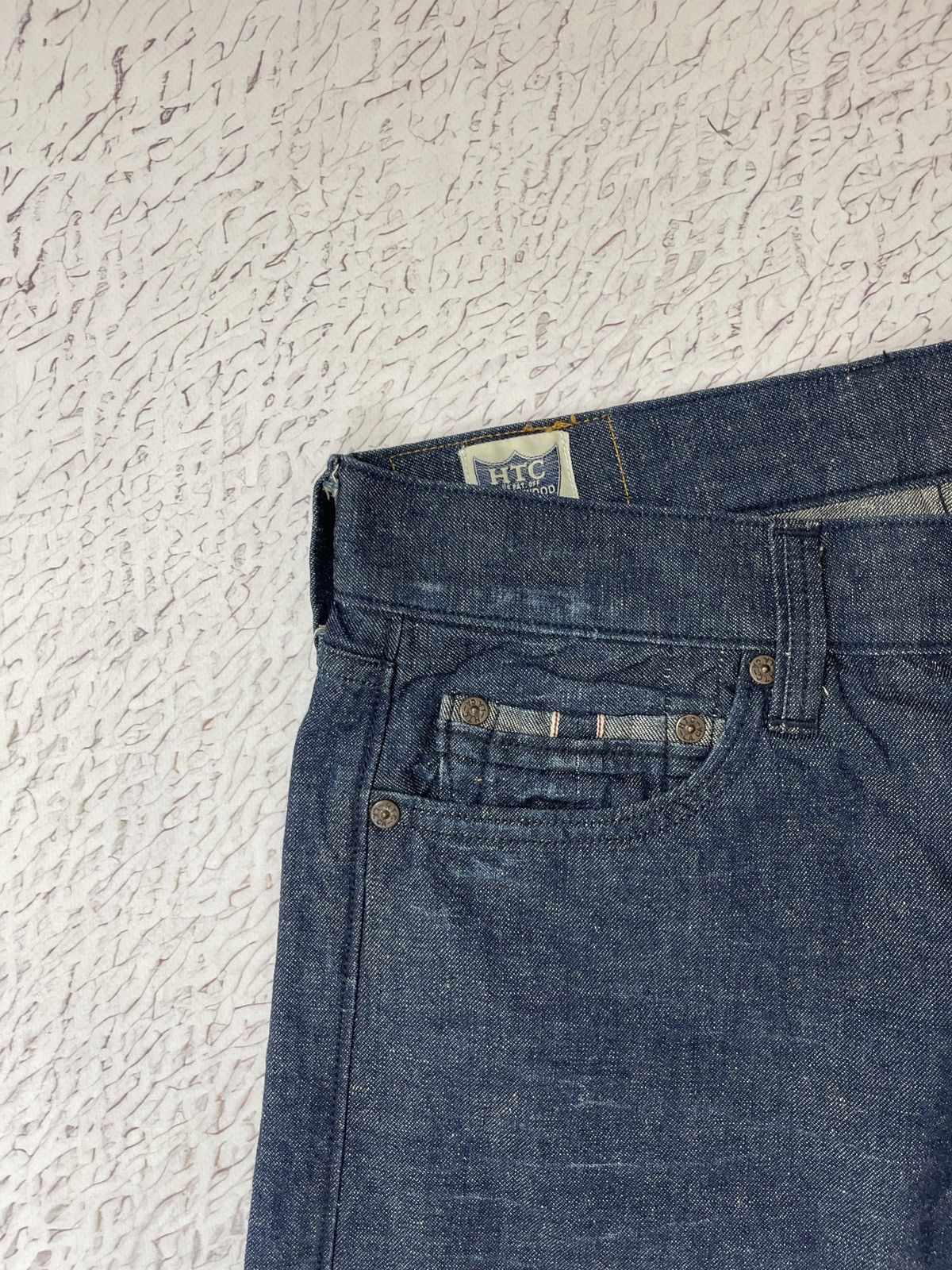 Handmade HTC Hollywood Trading Company cotton hemp selvedge denim Size US 31 - 7 Thumbnail