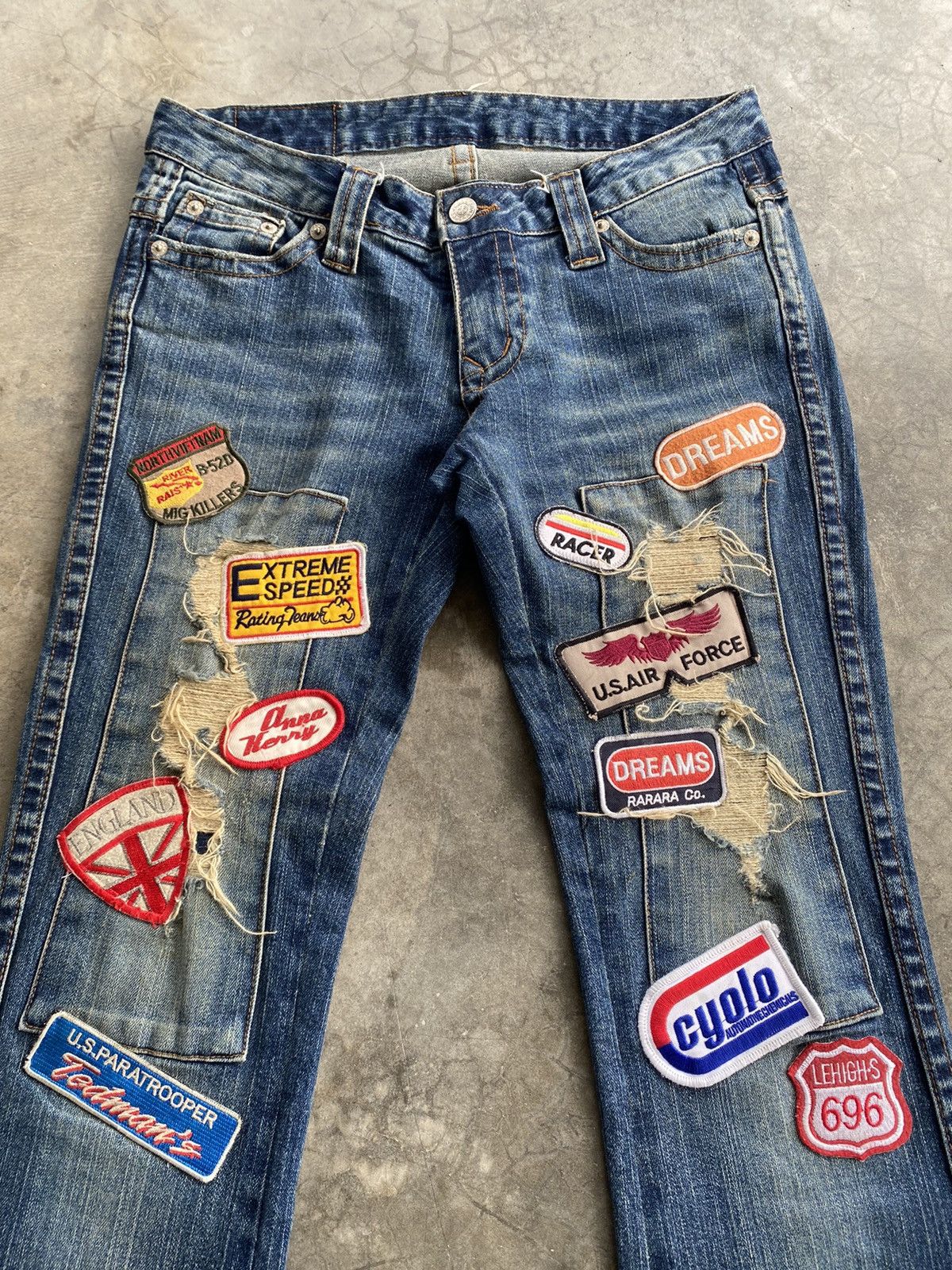 Hysteric Glamour × Japanese Brand Flare Jeans Japanese Ana Kerry Stretch Denim Low Rise Size 29" - 4 Thumbnail