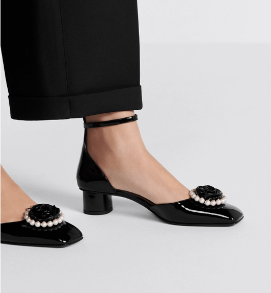 Dior o1w1db10825 KCB842 Dior Rose Pumps in Black Size US 10 / IT 40 - 7 Thumbnail