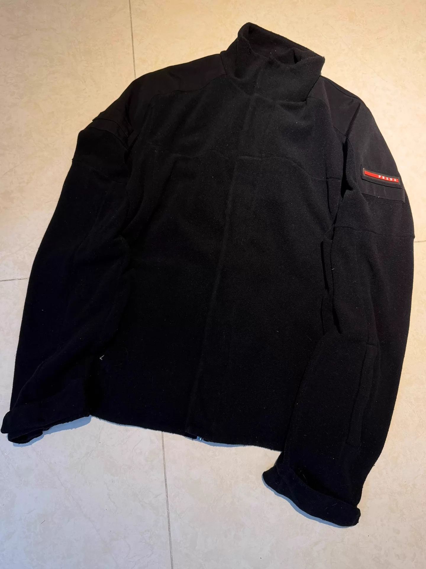 Prada Prada Black Bomber Jacket XL Warm Unisex Nylon Fleece-Lined Size US XL / EU 56 / 4 - 1 Thumbnail