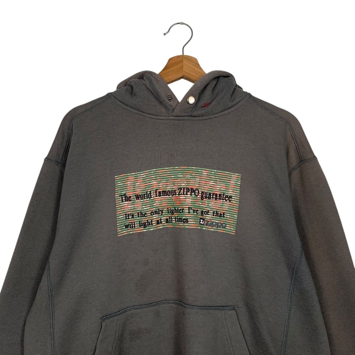 Zippo Vintage 90’s ZIPPO Pullover Hoodie Sweatshirt #3639-C166 Size US L / EU 52-54 / 3 - 11 Thumbnail