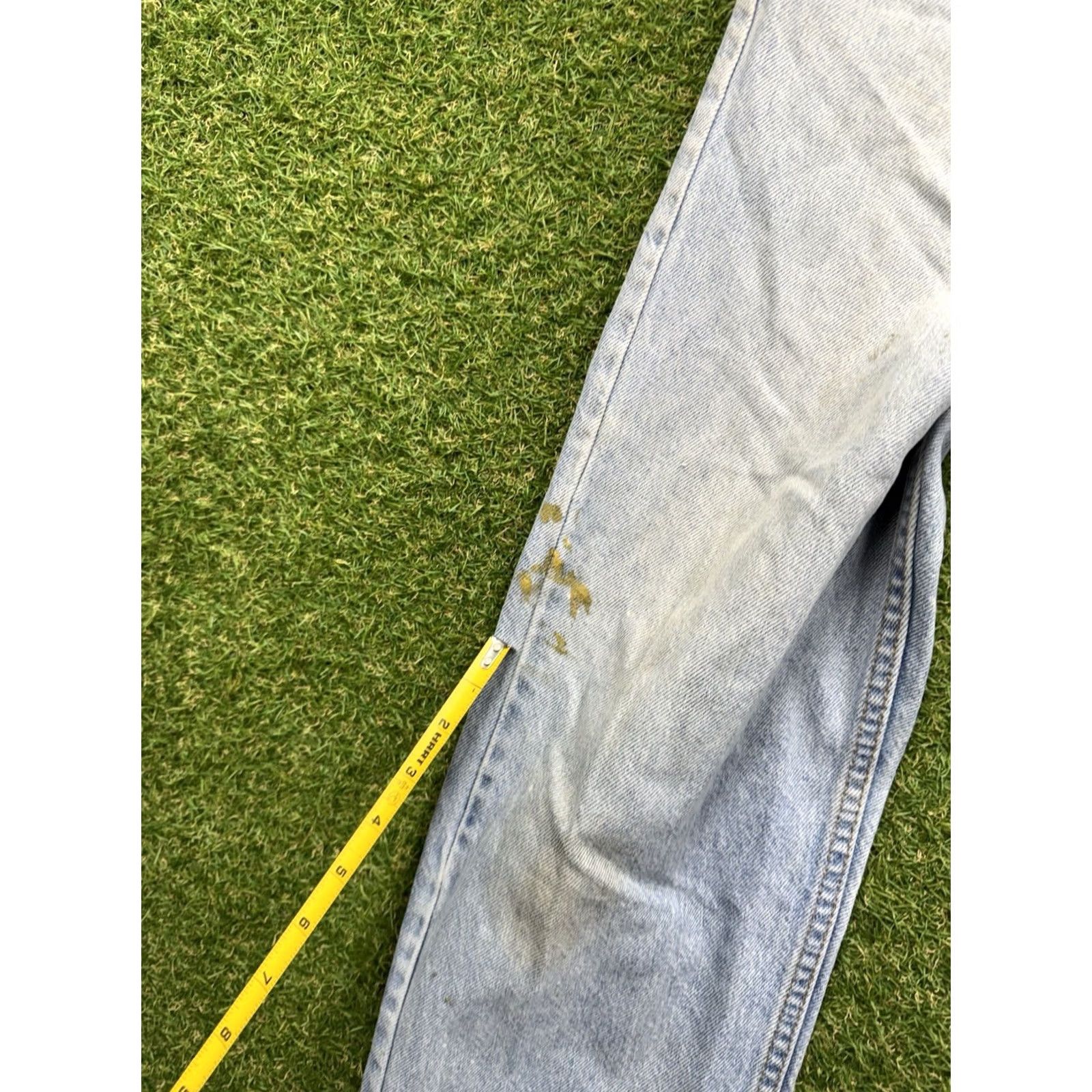 Levi's VINTAGE Levi's 505 Jeans Mens 38x32 Straight Orange Tab 90s USA Made Light Wash Blue Denim Jeans Mens DF Size US 38 / EU 54 - 6 Thumbnail
