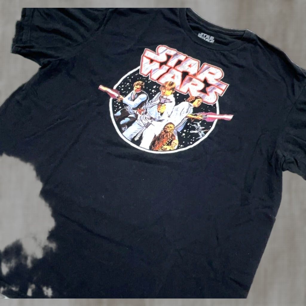Star Wars VINTAGE Star Wars Shirt Men XL Black Tee Luke Skywalker Retro 80s Movie Logo Adult Size US XL / EU 56 / 4 - 1 Thumbnail