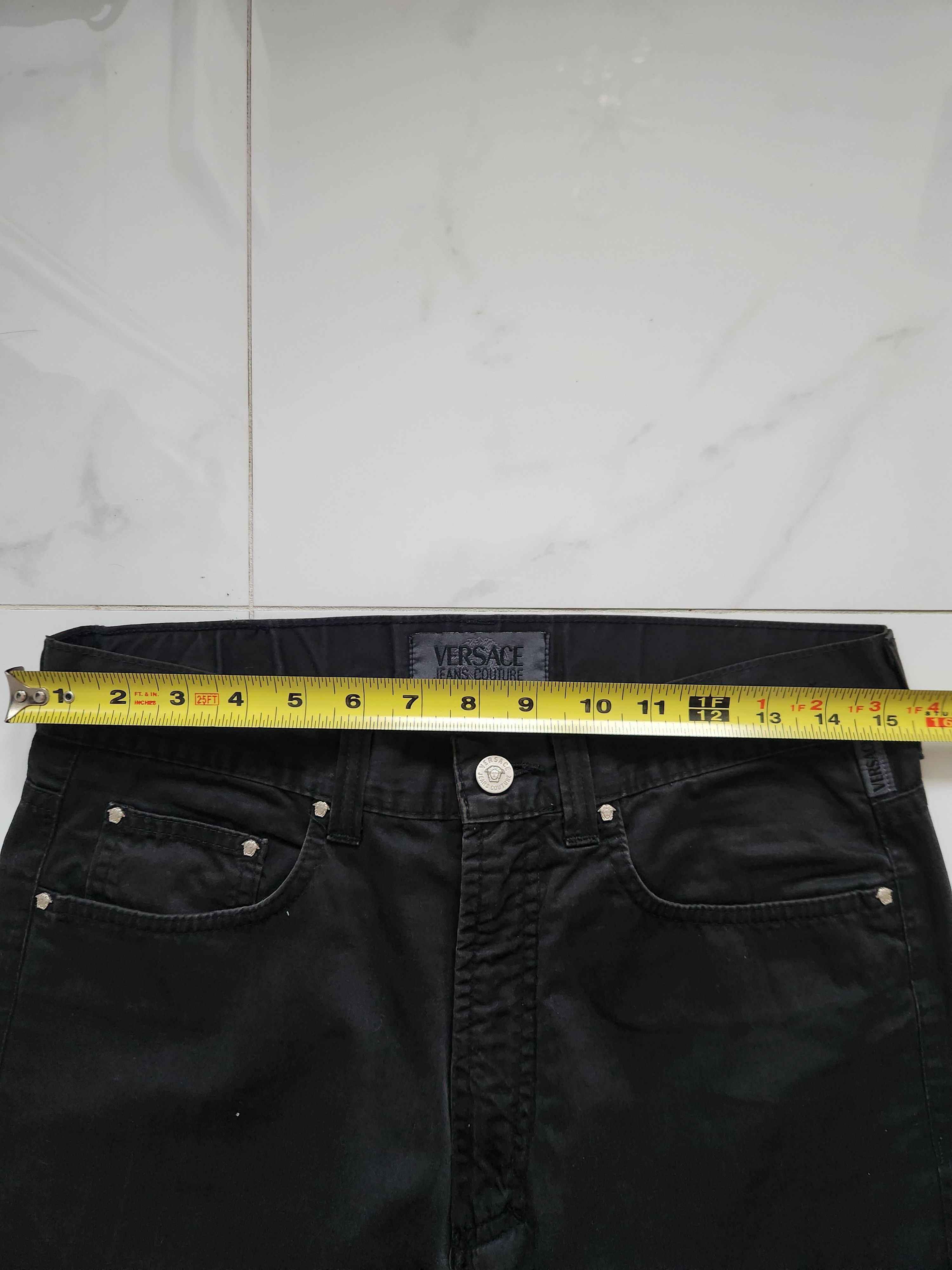 Versace Jeans Couture Versace Black Straight Jeans Size US 30 / EU 46 - 10 Thumbnail