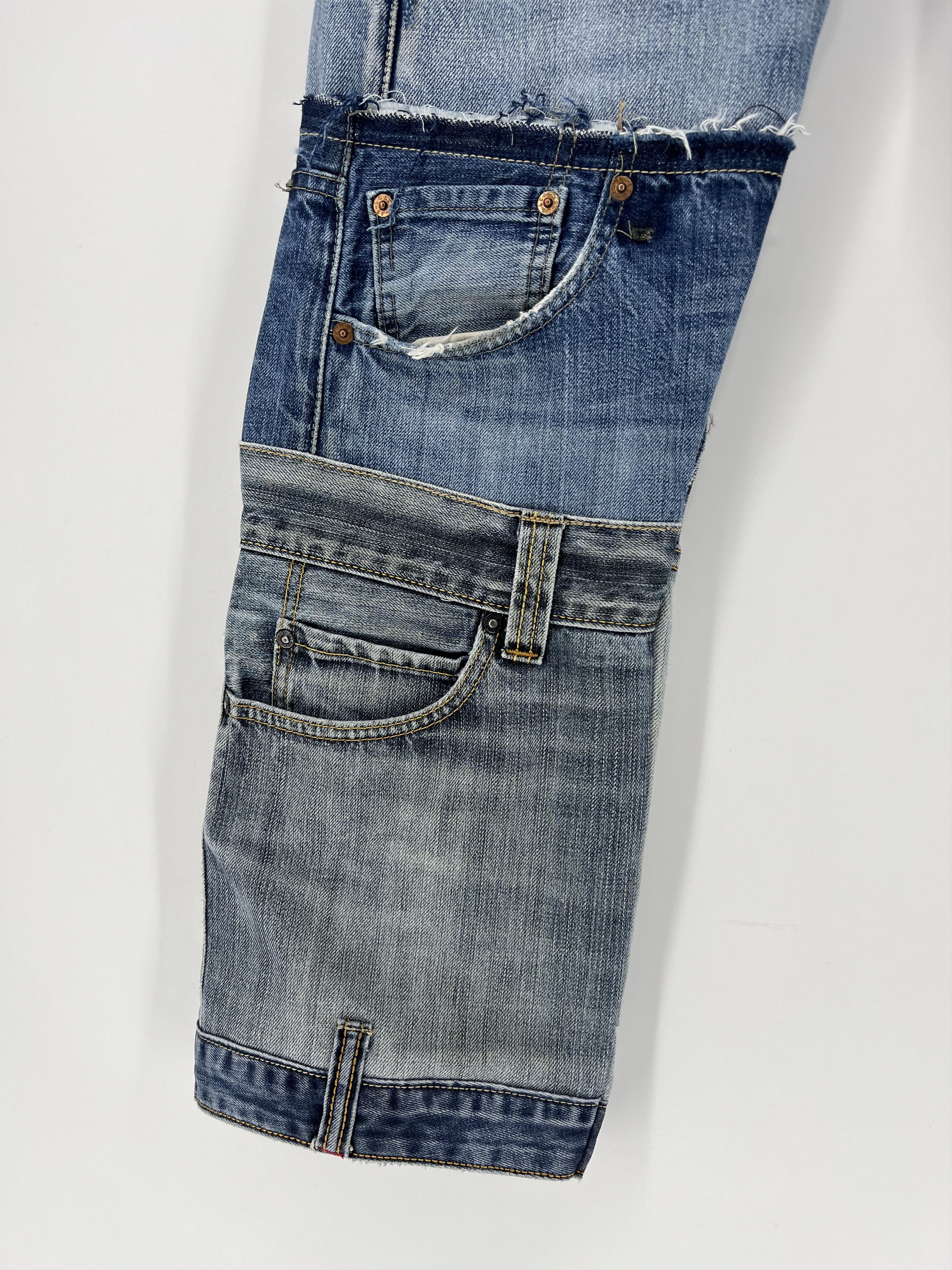 Other 90s Levi’s 501 Patchwork Multipocket Denim Custom Jeans USA Size US 30 / EU 46 - 5 Thumbnail