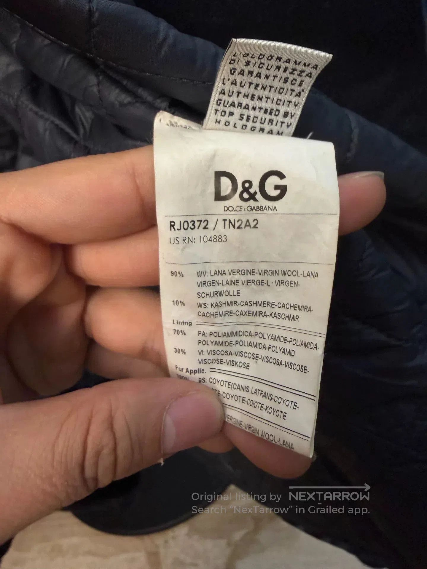 Dolce & Gabbana D&G Dolce&Gabbana Men's Wool Jacket. Size US M / EU 48-50 / 2 - 9 Thumbnail