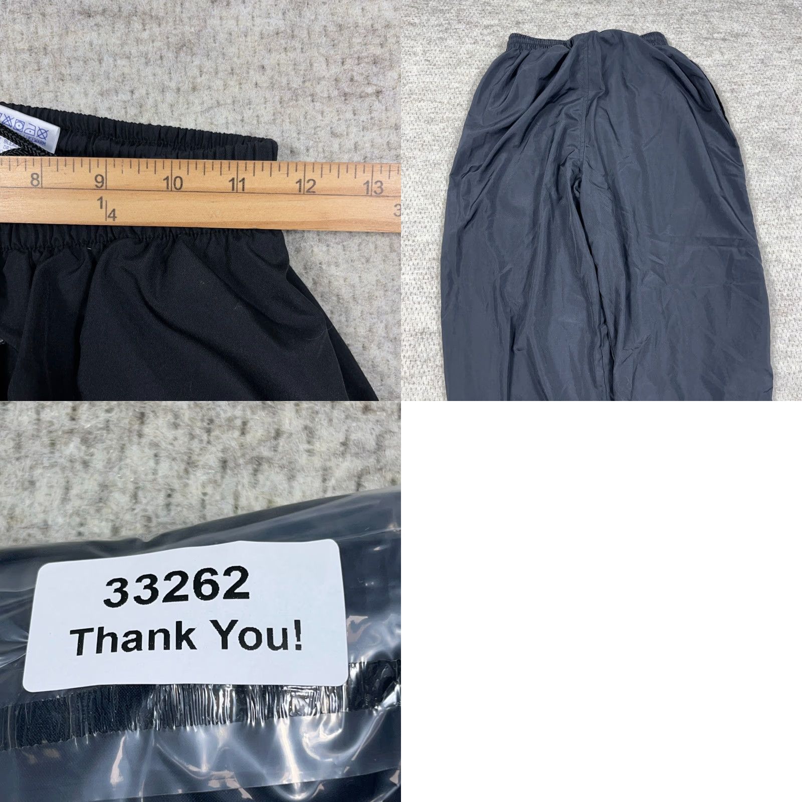 Reebok VINTAGE Reebok Pants Women M Black Windbreaker Track Joggers Y2K Lined Size 32" / US 10 / IT 46 - 9 Thumbnail