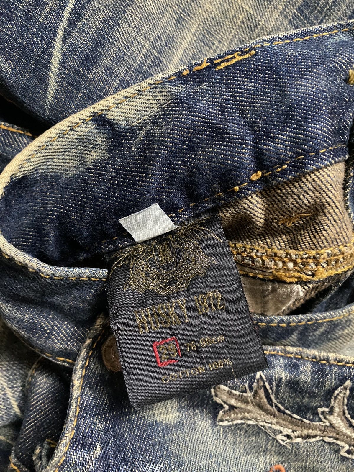 If Six Was Nine 2000's Husky Mudwash Clawmark 2 Style Jeans Size US 31 - 15 Thumbnail