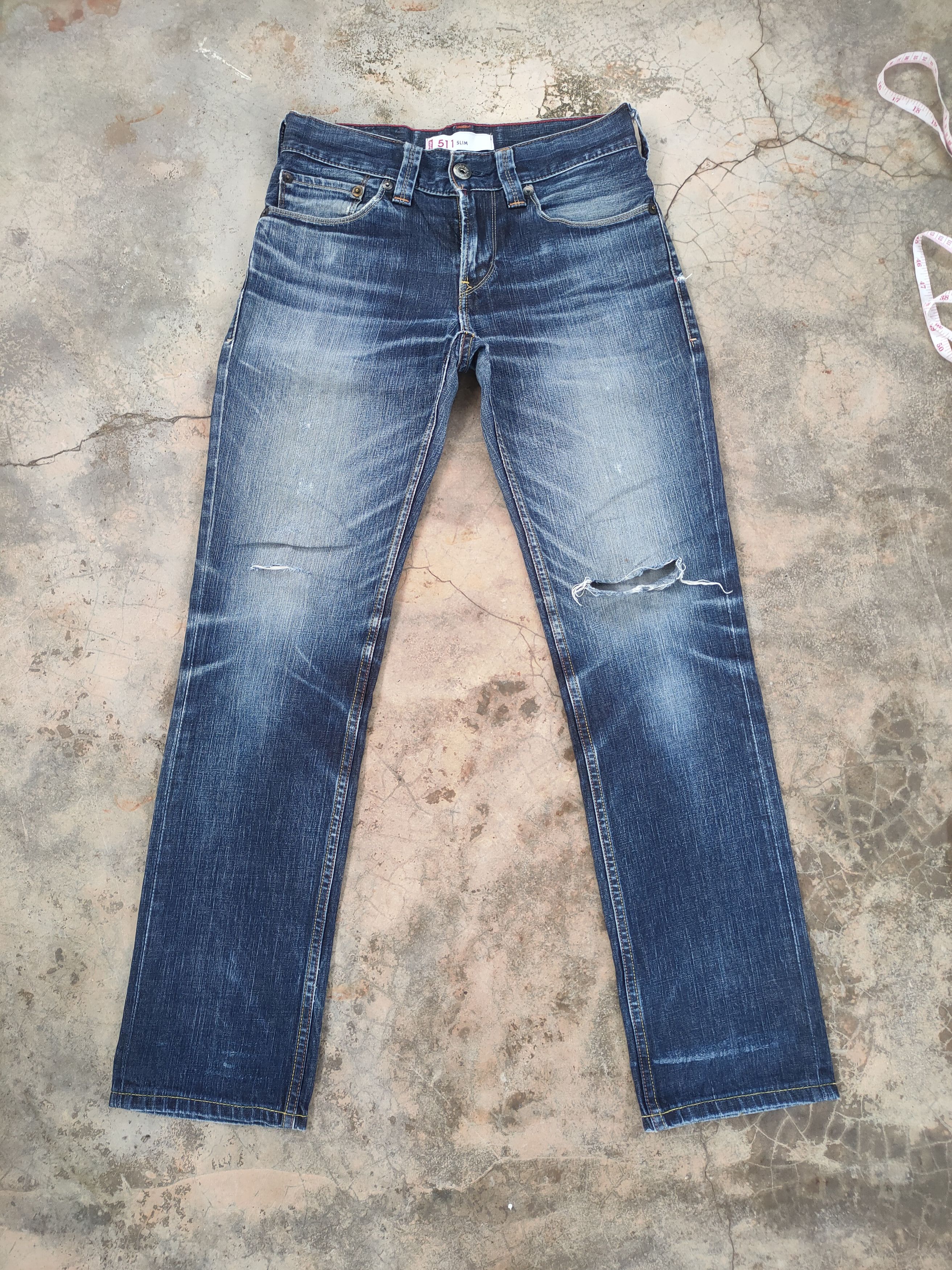 Levi's Vintage Clothing W30 LEVI'S 511 FADED DISTRESSED JEANS DENIM PANTS Size US 30 / EU 46 - 2 Thumbnail