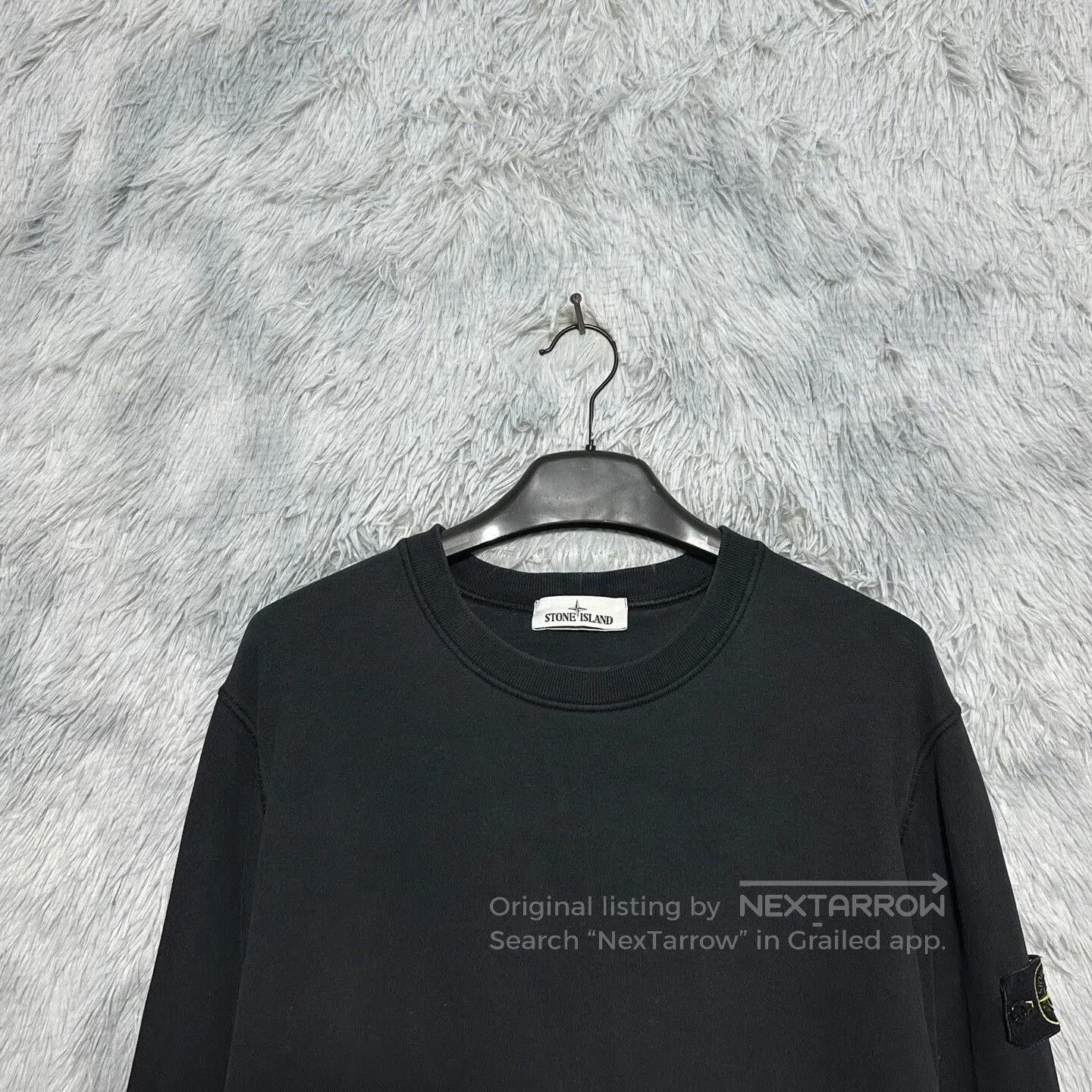 Stone Island black crew neck sweatshirt by stone island. Size US XL / EU 56 / 4 - 3 Thumbnail