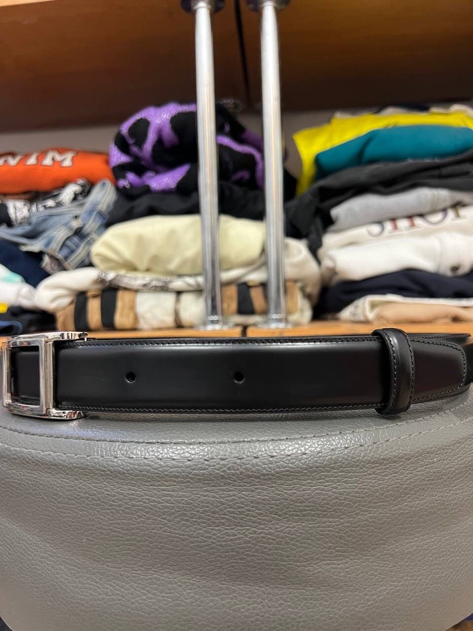 Alfred Dunhill × Leather Leather Glamour Dunhill Luxury Belt Size ONE SIZE - 4 Thumbnail