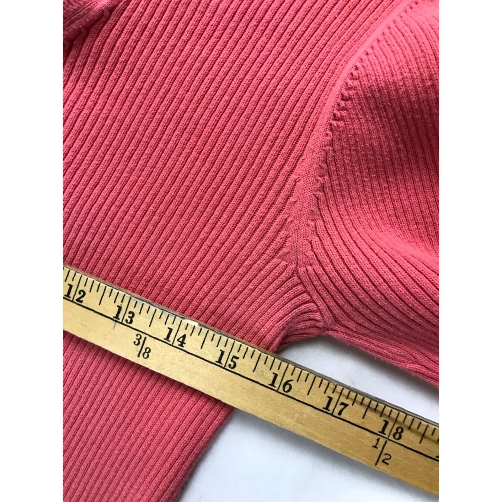 Old Navy Old Navy Shirt Women Large Pink V-neck Ribbed 3/4 Sleeve Tee, Casual, Regular, 100% Cotton, Solid, Modern Basic Size L / US 10 / IT 46 - 6 Thumbnail