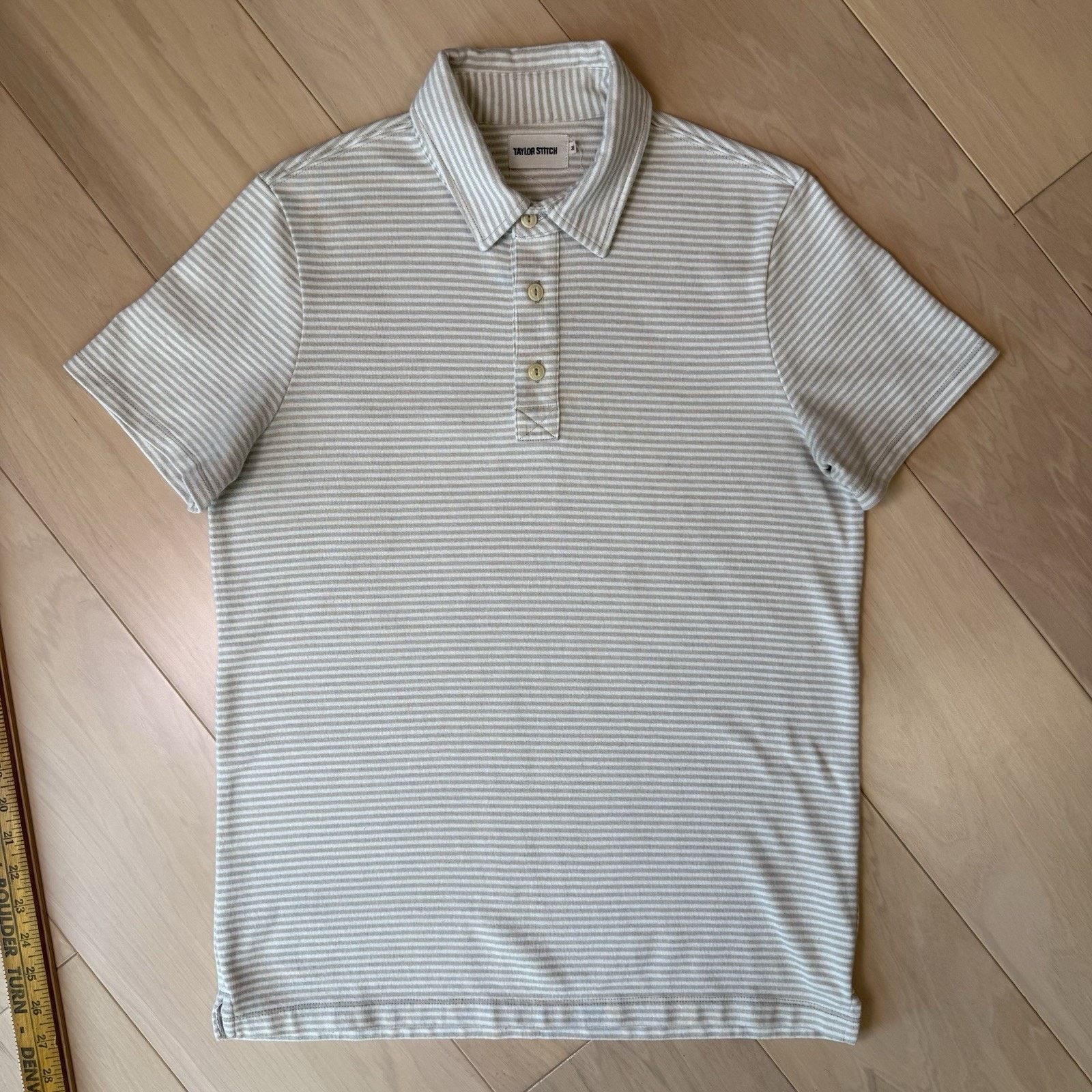 Taylor Stitch Taylor Stitch Polo Shirt 38 Natural Oatmeal Short Sleeve Size US S / EU 44-46 / 1 - 3 Thumbnail