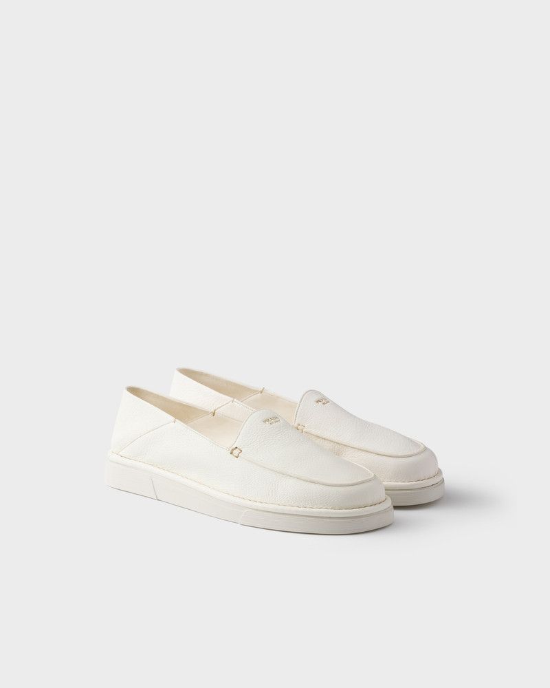 Prada o1w1db10526 Leather Slip-Ons in Ivory Size US 11 / EU 44 - 2 Thumbnail