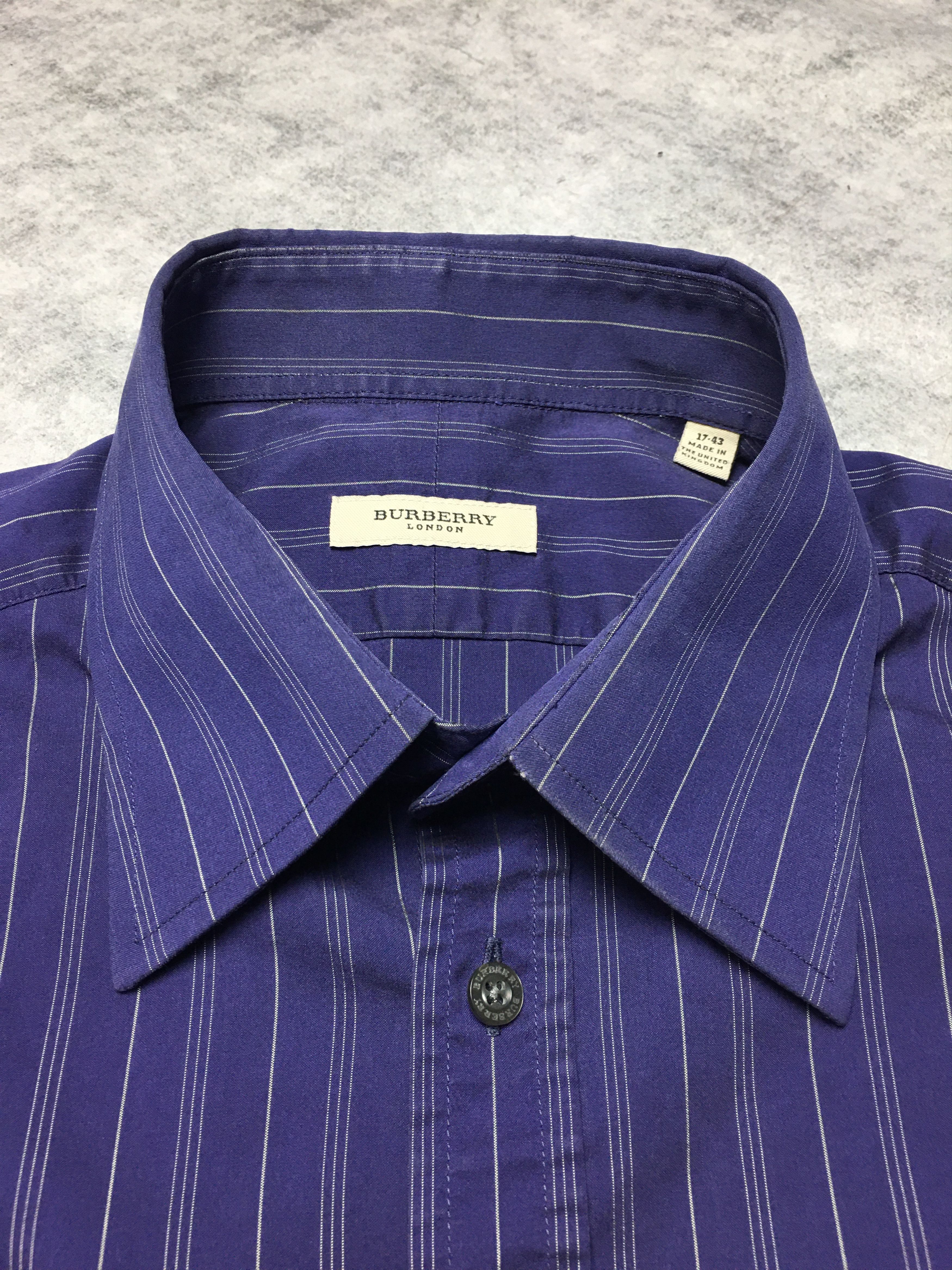 Burberry Burberry London Vintage Striped Shirt 43/17 Size 44S - 3 Thumbnail