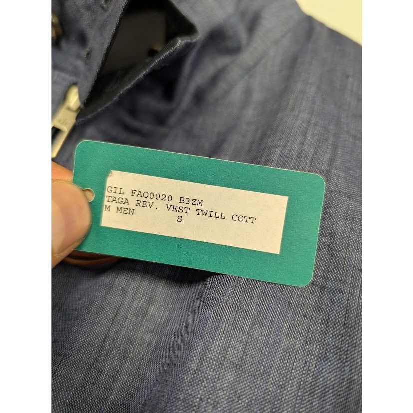 Loro Piana o1rshd1 Reversible Vest Twill Cotton in Blue Size US S / EU 44-46 / 1 - 15 Thumbnail