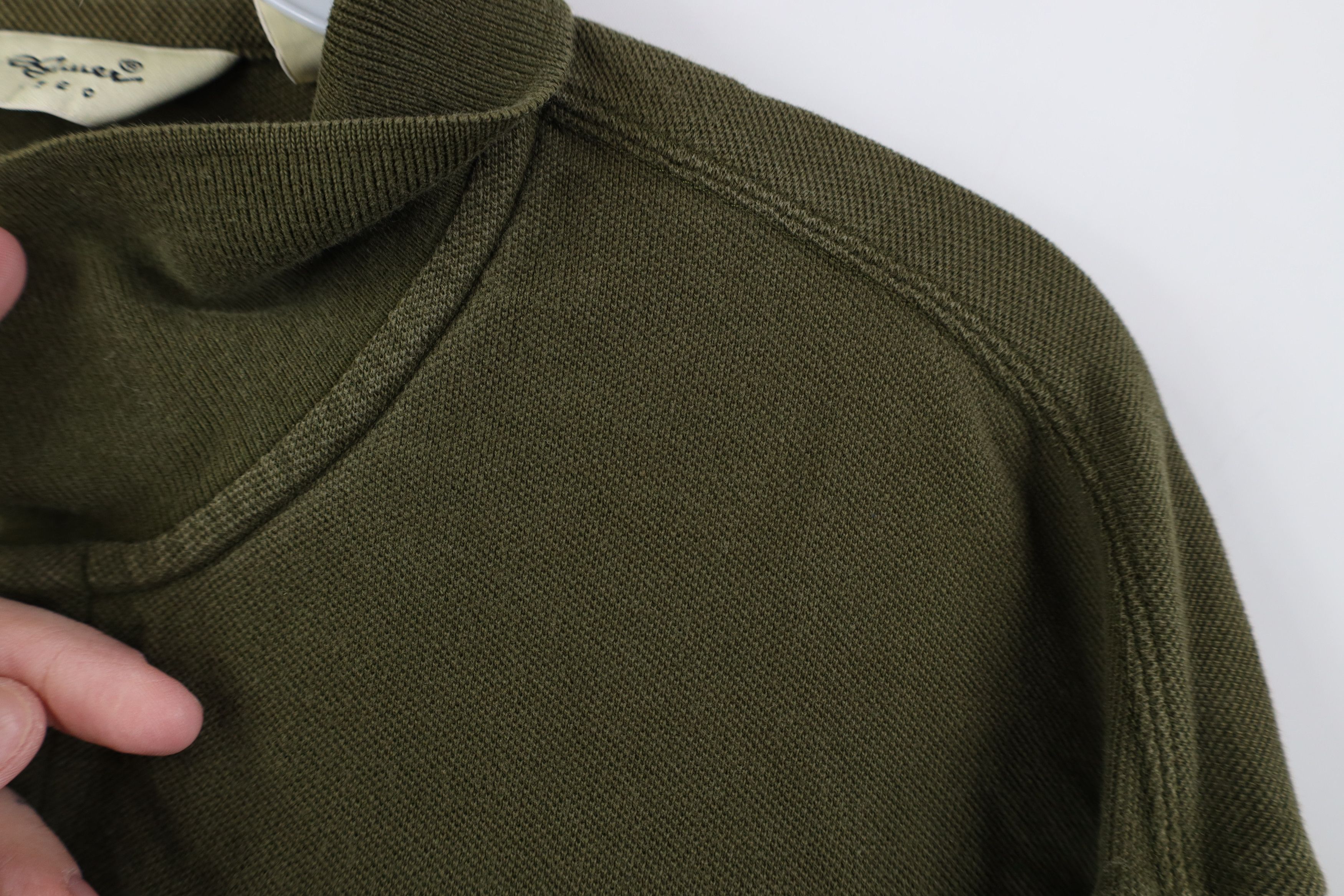Eddie Bauer Vintage 90s Eddie Bauer Long Sleeve Polo Shirt Army Green Size US L / EU 52-54 / 3 - 5 Thumbnail