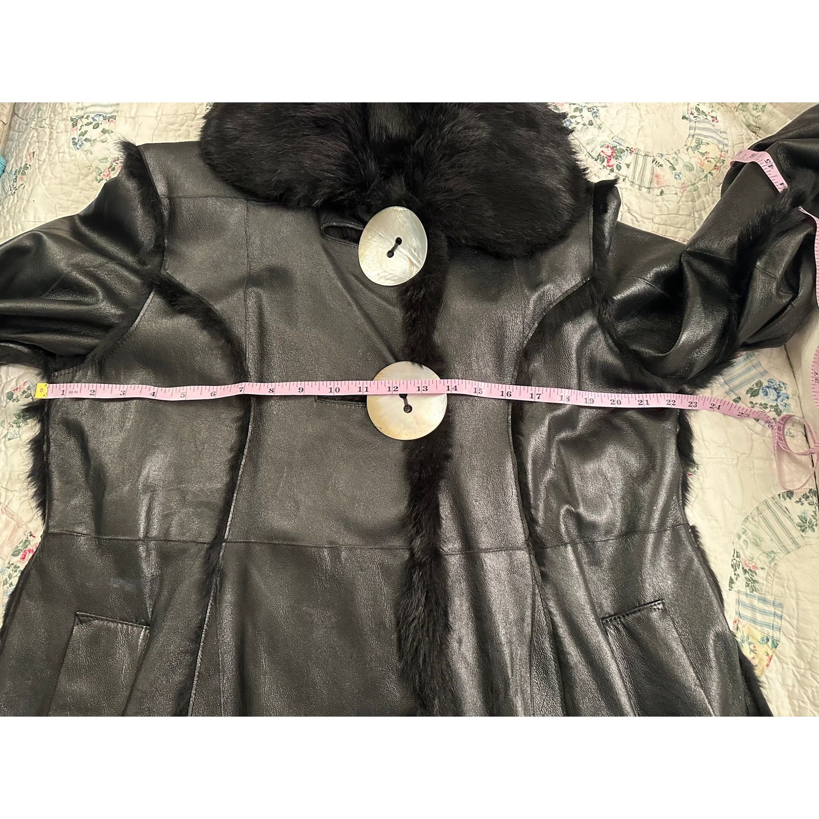 Vintage VINTAGE UNWORN BLACK TOSCANA SHEARLING SMOOTH LEATHER JACKET Size S / US 4 / IT 40 - 7 Thumbnail