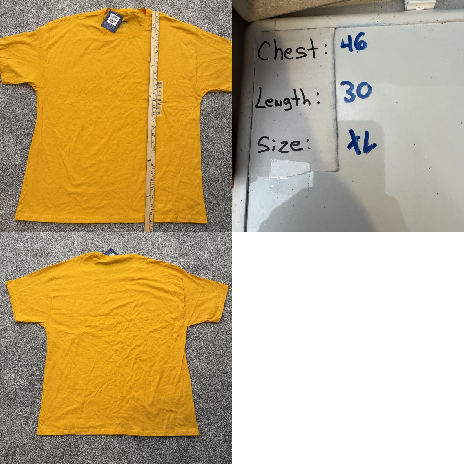 Champion Champion Shirt Mens XL Team Gold Yellow Classic Tee Athletic 100% Cotton New Size US XL / EU 56 / 4 - 8 Thumbnail