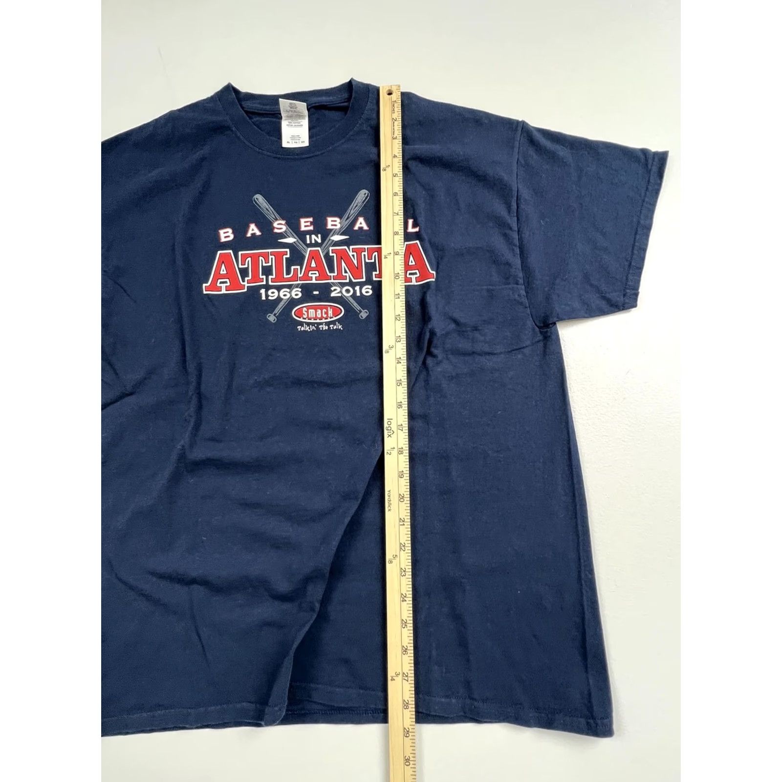 Gildan Gildan Baseball In Atlanta Braves Shirt Mens XL Blue 1966-2016 Graphic Tee Size US XL / EU 56 / 4 - 6 Thumbnail