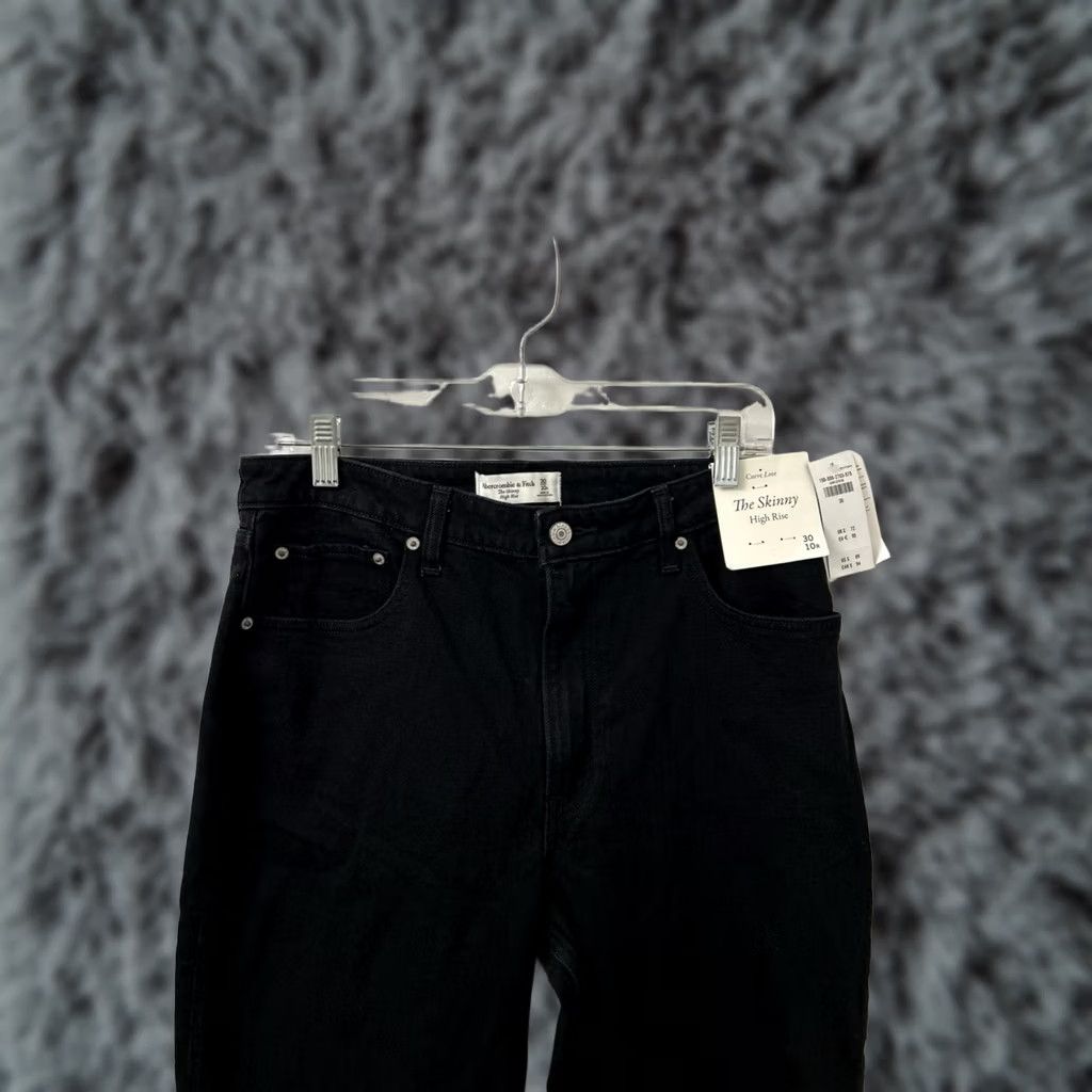 Abercrombie & Fitch Abercrombie & Fitch Jeans Skinny High Rise Womens 30x27 Black NWT MSRP 89 Curve Love Slim 5-Pocket Denim Cotton Blend Room Mens? Size 30" / US 8 / IT 44 - 1 Thumbnail