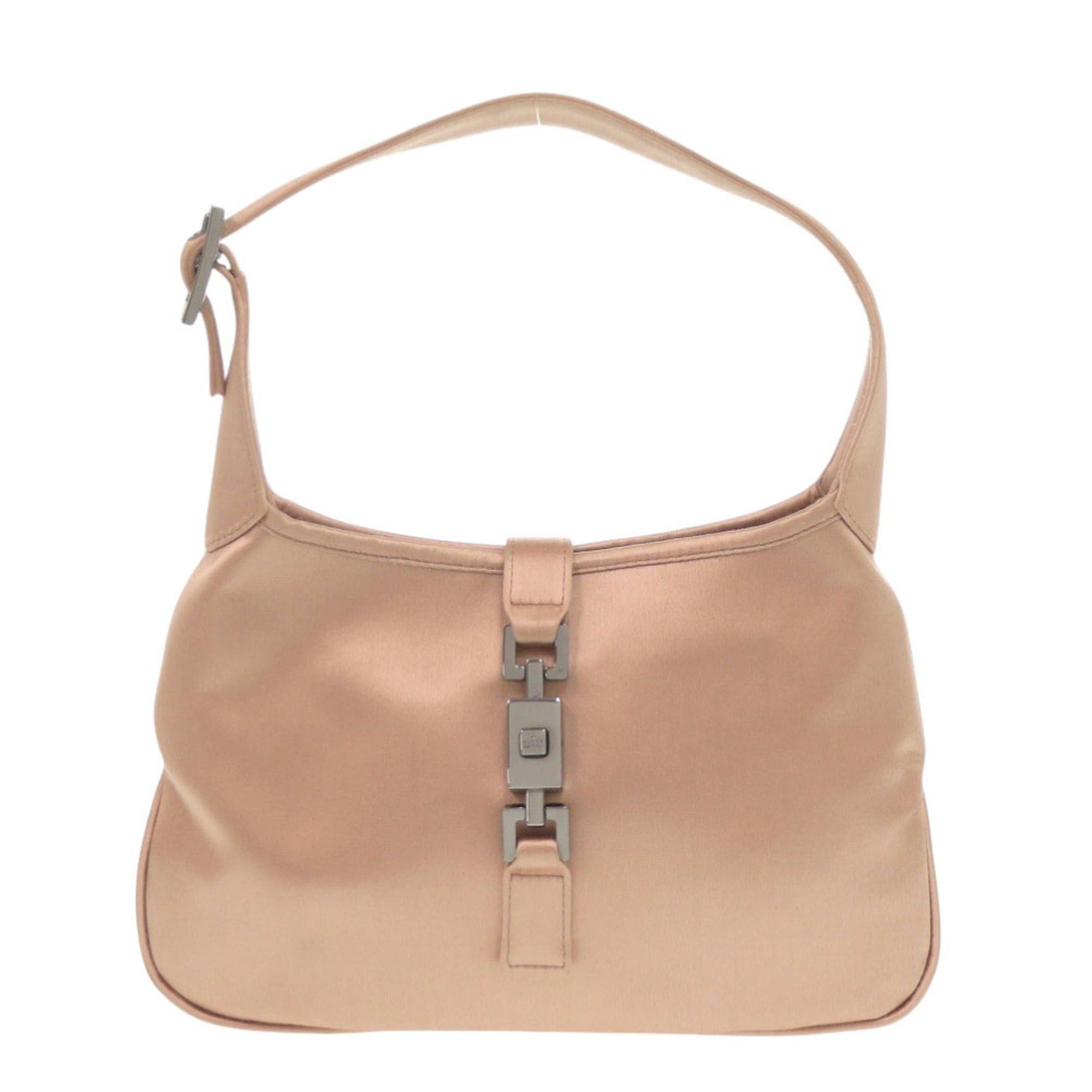 Gucci Excellent condition Gucci Vintage Jackie 005 0775 Satin Pink Handbag 1000 Size ONE SIZE - 1 Thumbnail