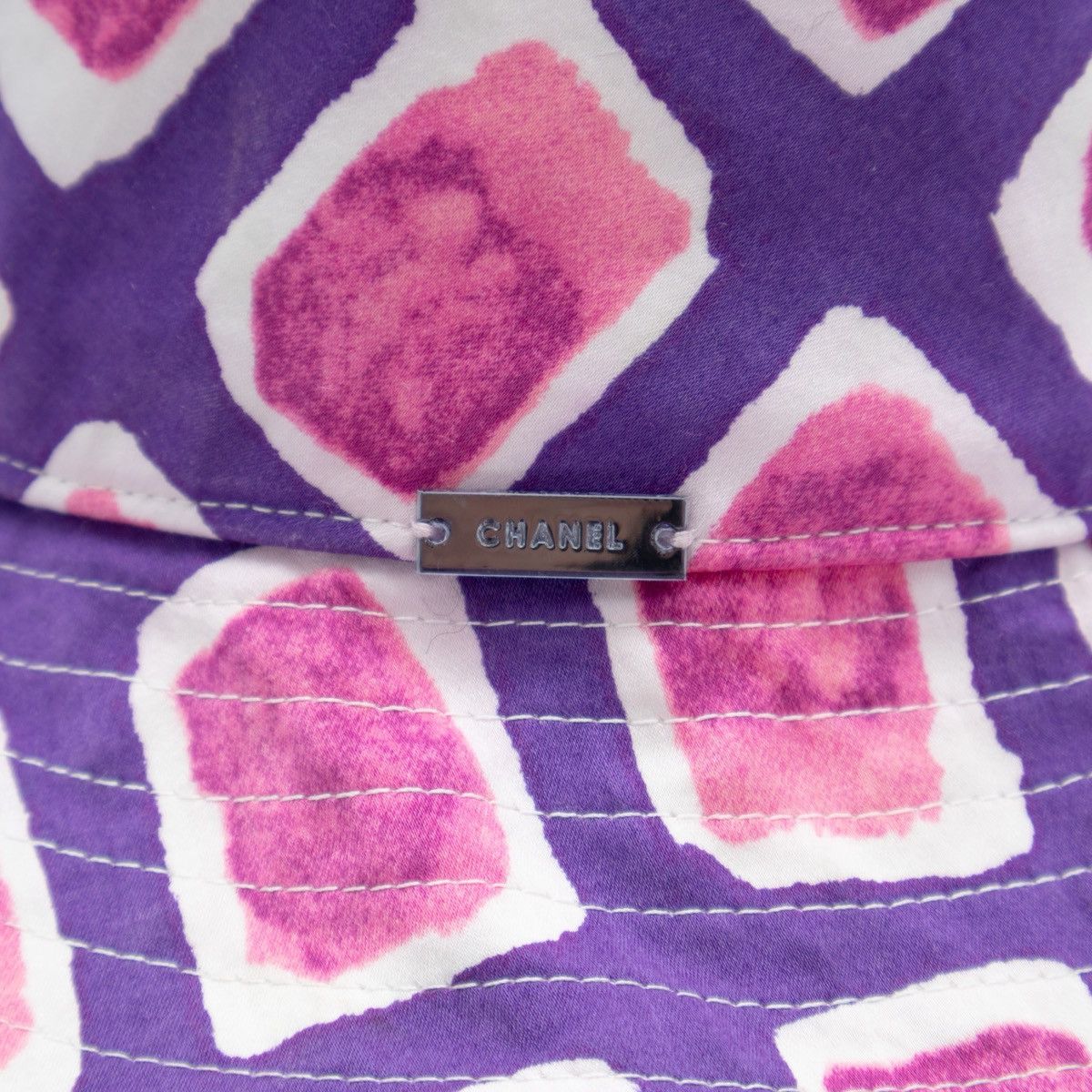 Chanel CHANEL Y2K CC Logo Multicolor Abstract-Print Bucket Hat 57 Size ONE SIZE - 9 Thumbnail
