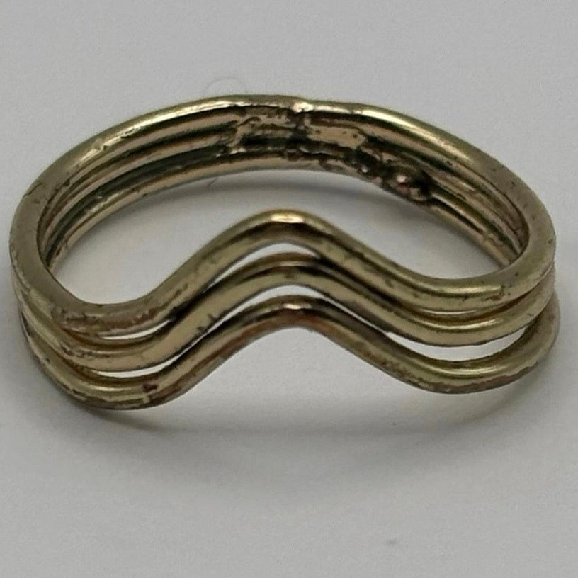 Other Gold Triple Chevron Ring Size ONE SIZE - 5 Thumbnail