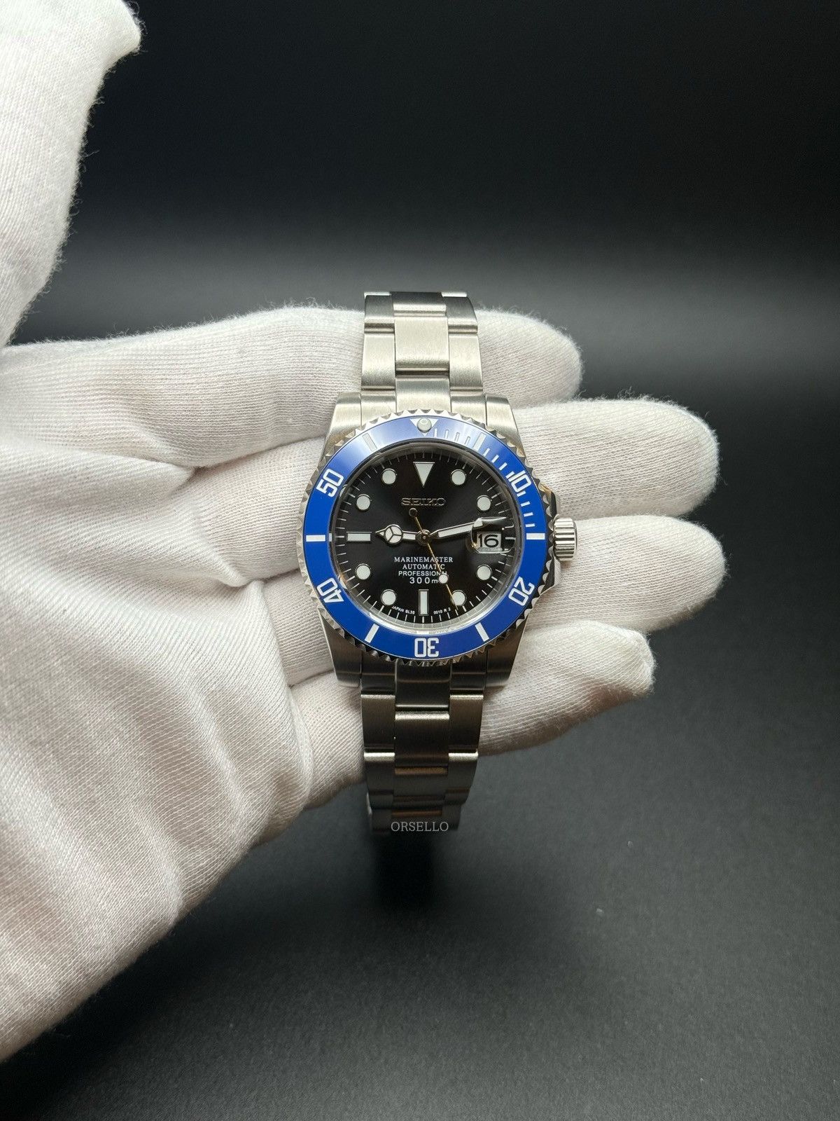 Seiko Seiko mod watch submariner cookiemonster 40mm Size ONE SIZE - 5 Thumbnail