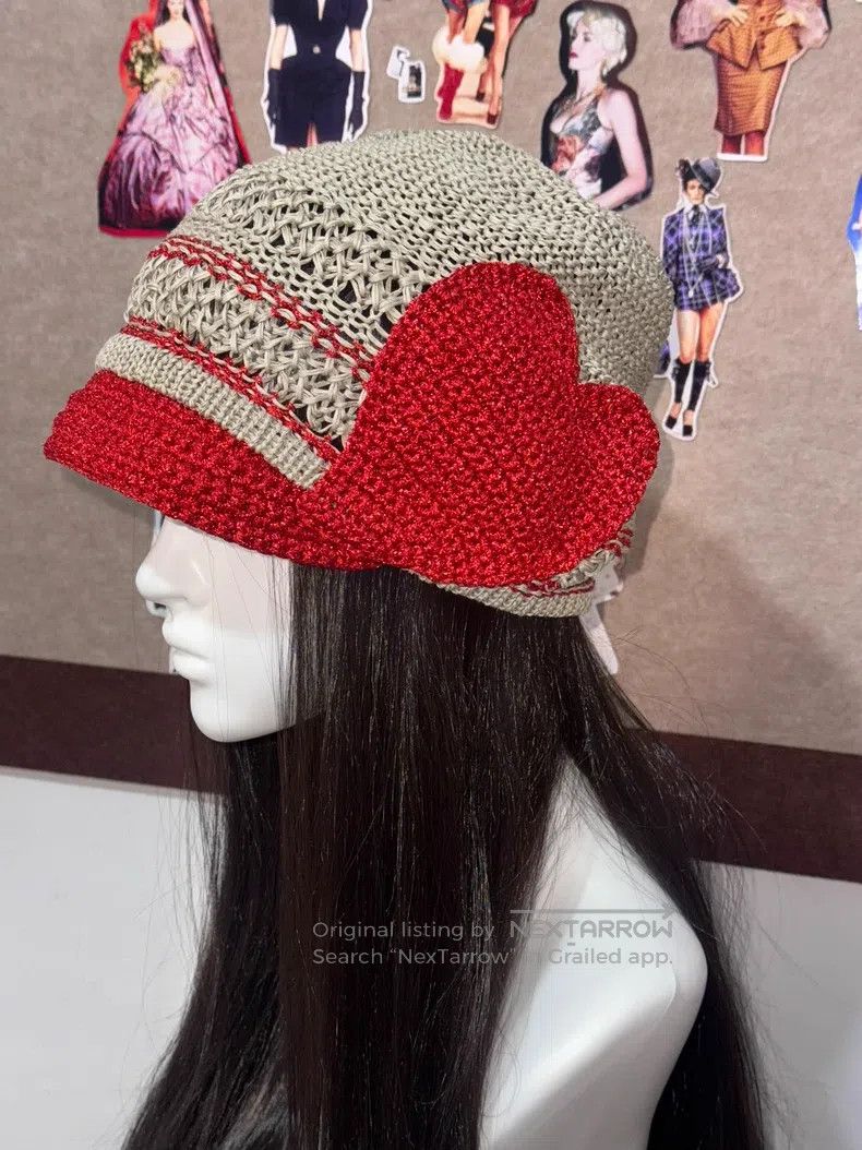 Vivienne Westwood Vivienne Westwood Rare Red Heart Knitted Cap Size ONE SIZE - 2 Thumbnail