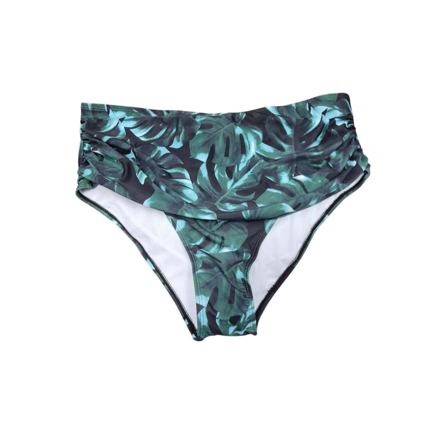 Other Tropical Leaf High-Waisted Bikini Bottoms XXL Polyamide & El Size ONE SIZE - 1 Thumbnail