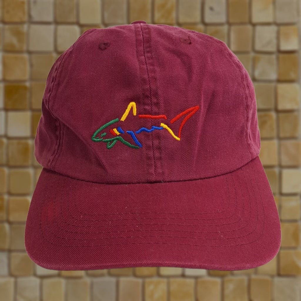 Logo 7 VINTAGE Greg Norman Shark Snapback Golf Hat GN Logo PGA Baseball Cap Adjustable Red 90s Y2K Mens Hat Size ONE SIZE - 1 Thumbnail