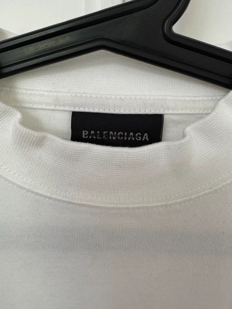 Balenciaga Balenciaga Logo White Short Sleeve Size US L / EU 52-54 / 3 - 3 Thumbnail