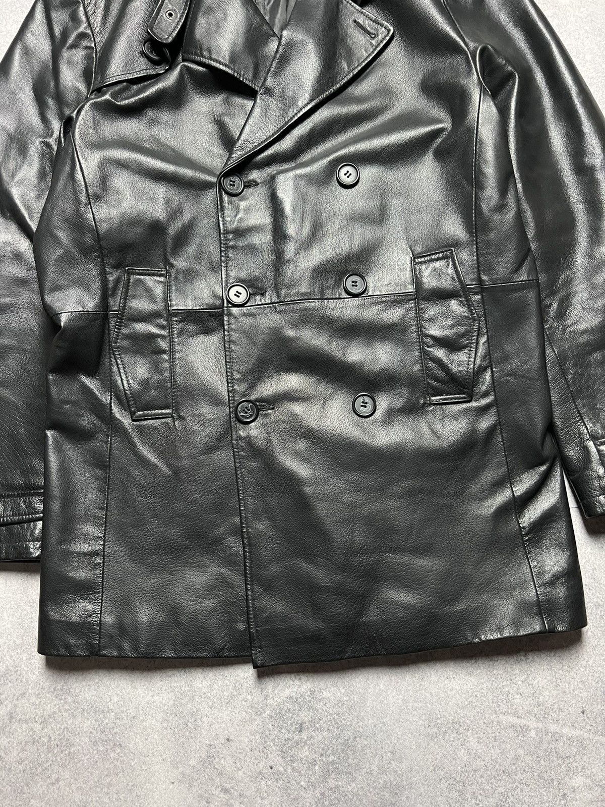 Vera Pelle Vintage Vera Pele Faded Leather Coat Jacket Size US L / EU 52-54 / 3 - 4 Thumbnail