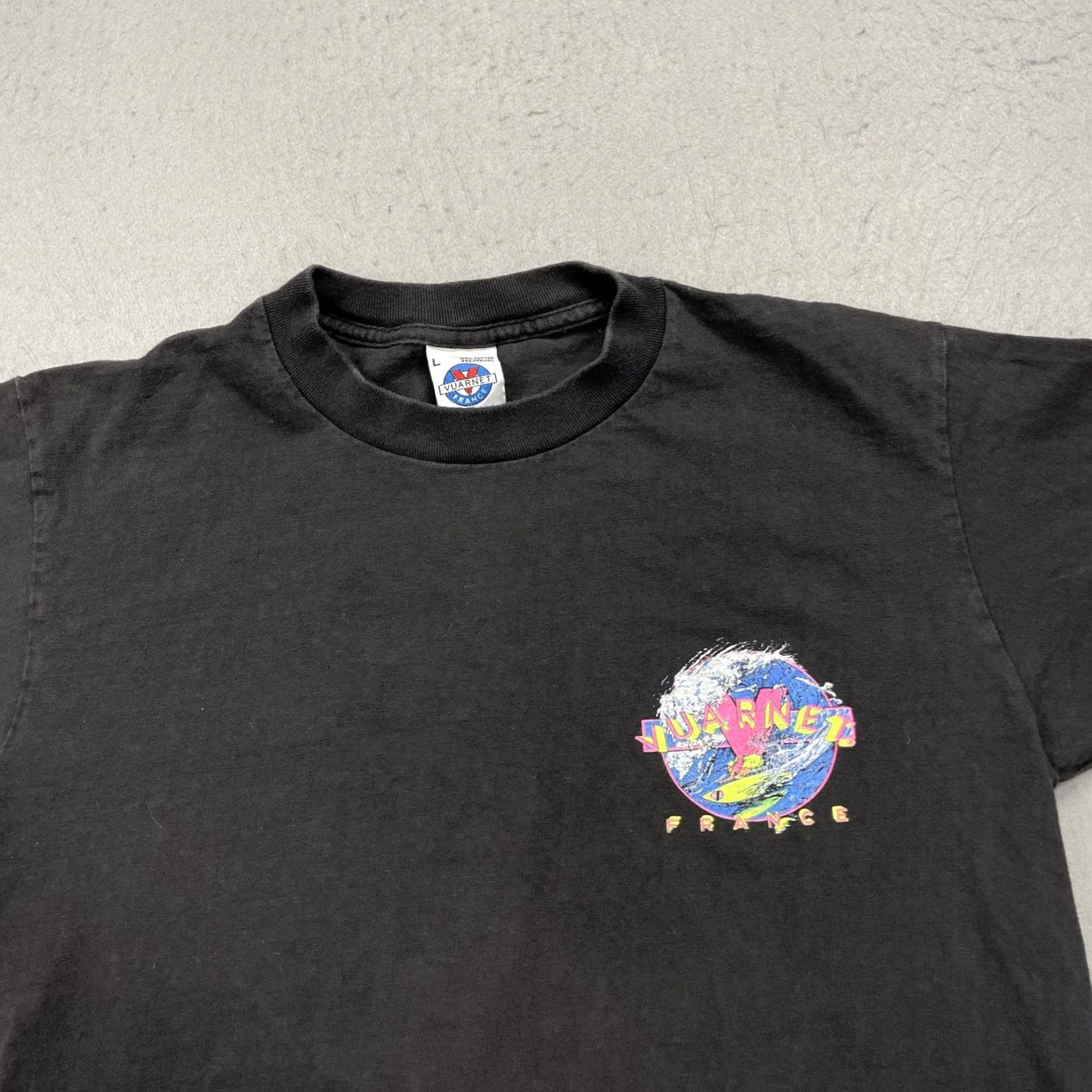 Vintage VINTAGE Vuarnet Shirt Mens L Black Graphic 90s Cotton T-Shirt Size US L / EU 52-54 / 3 - 3 Thumbnail