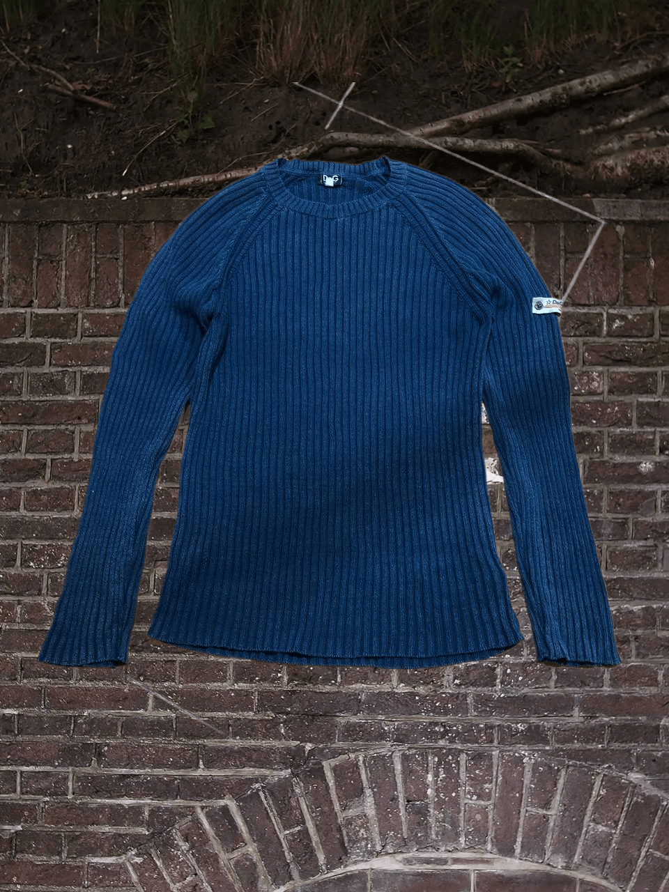 Dolce & Gabbana blue Dolce & Gabbana vintage ribbed sweater Size US XL / EU 56 / 4 - 1 Thumbnail