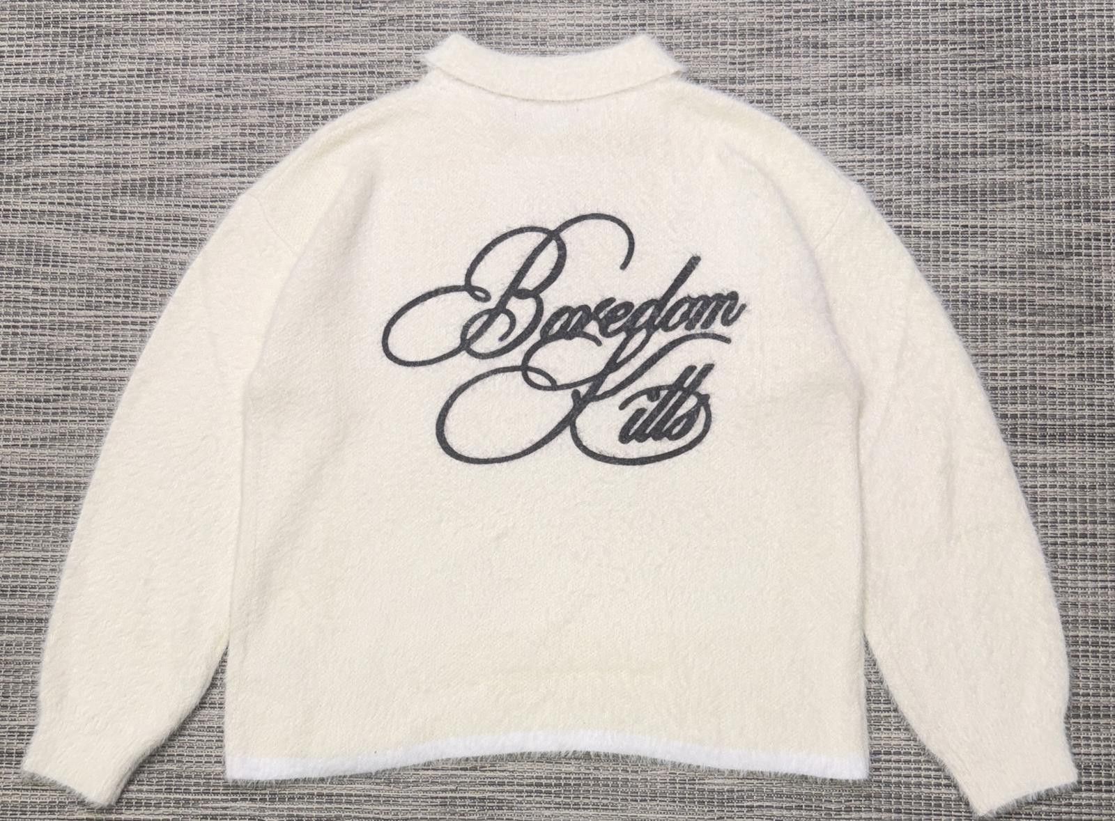 Other Boredom Kills Signature Mohair Men's Long Sleeve Polo Size US XXL / EU 58 / 5 - 3 Thumbnail