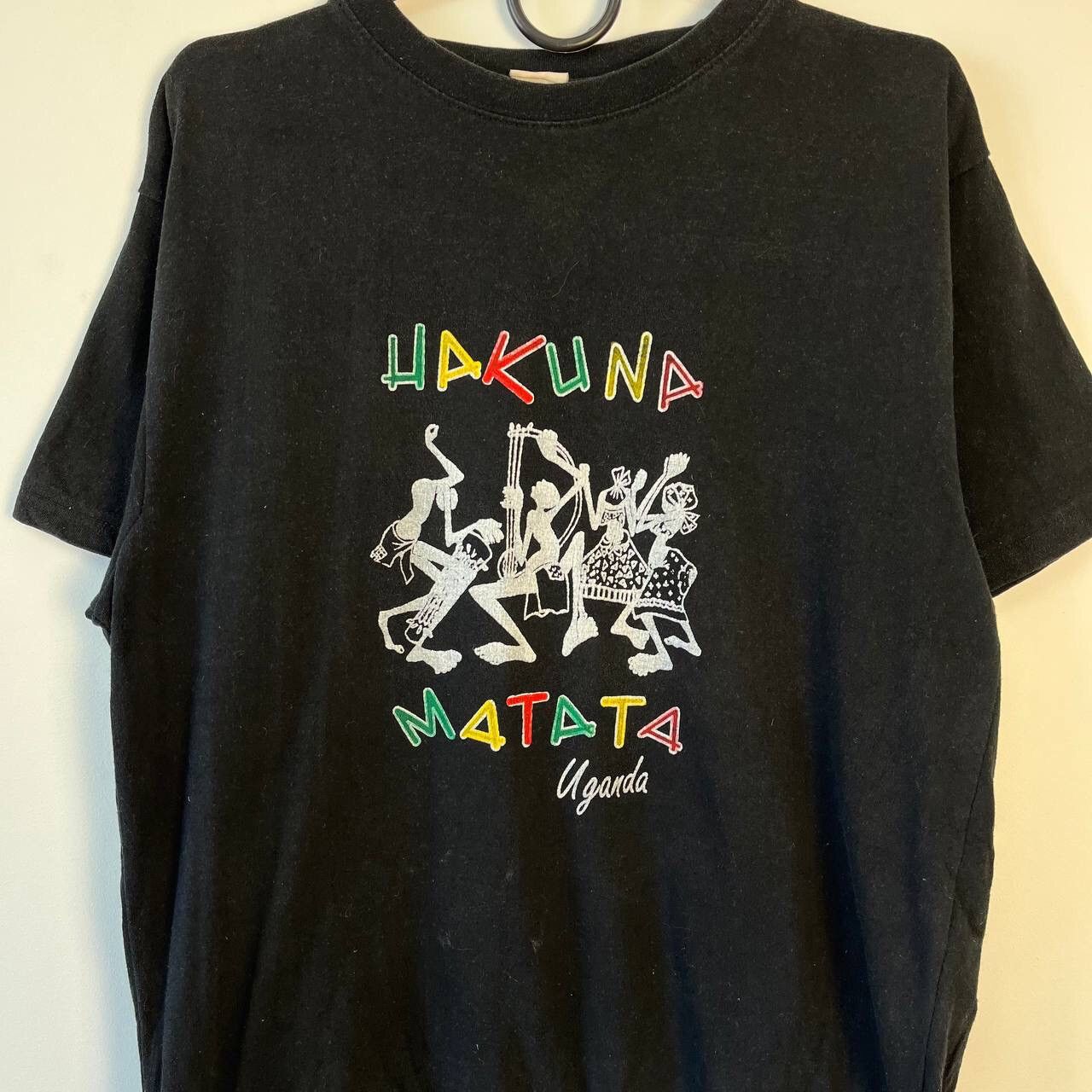 Vintage Vintage 90s Hakuna Matata Uganda T-Shirt Men's Size M Size US M / EU 48-50 / 2 - 13 Thumbnail