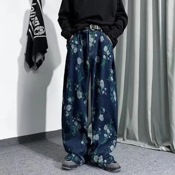 VIBE Vibe design sense full printed jacquard jeans handsome Size US 32 / EU 48 - 1 Thumbnail