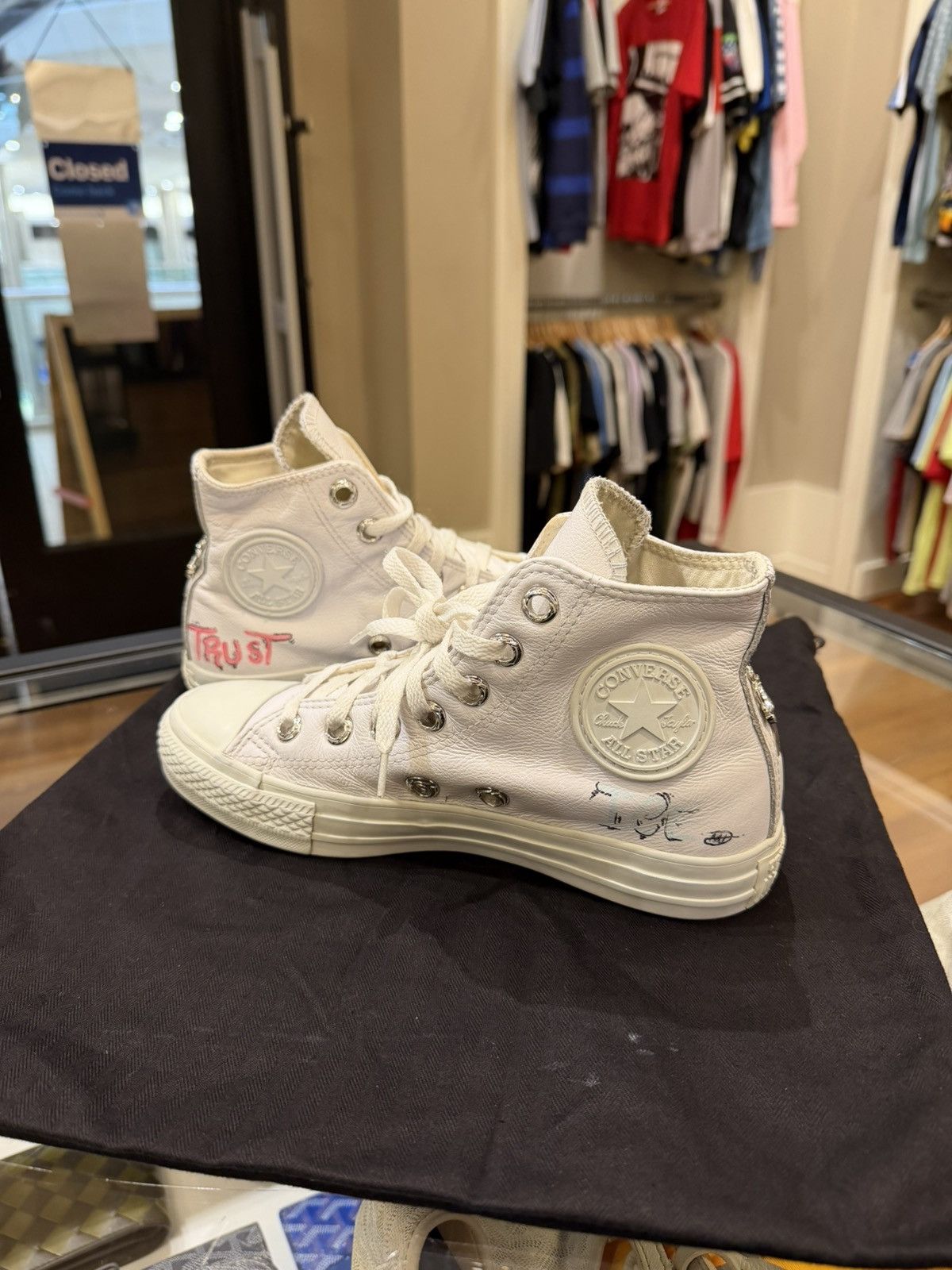 Chrome Hearts Chrome Hearts MattyBoy Hand Painted Leather Converse Chuck Size US 5 / EU 37 - 5 Thumbnail