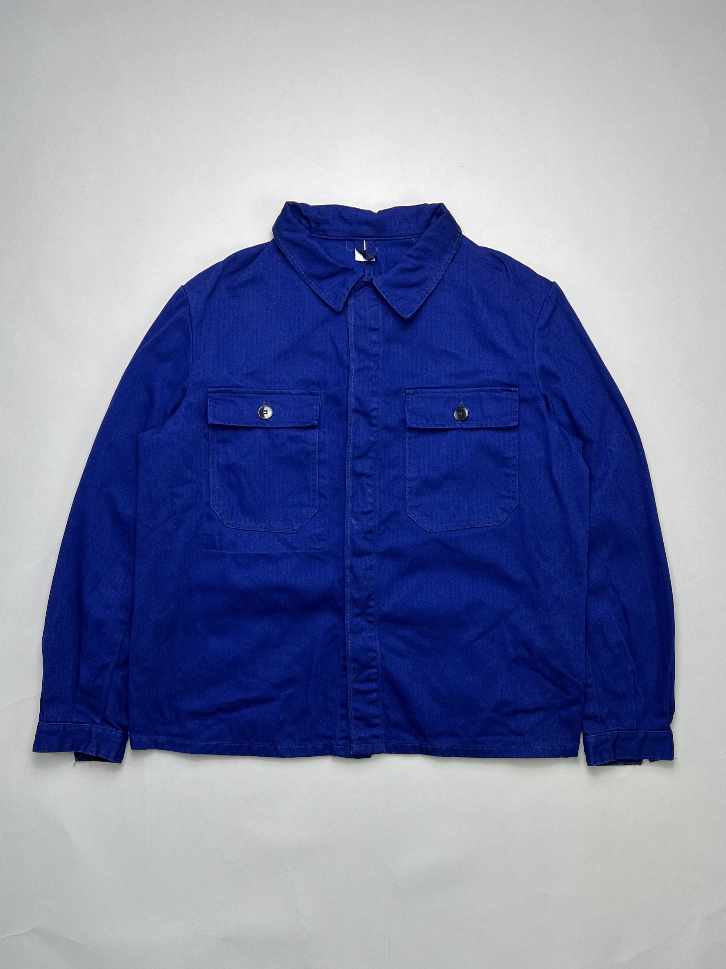 French Work Short Jacket Vintage Hbt Bleu De Travail