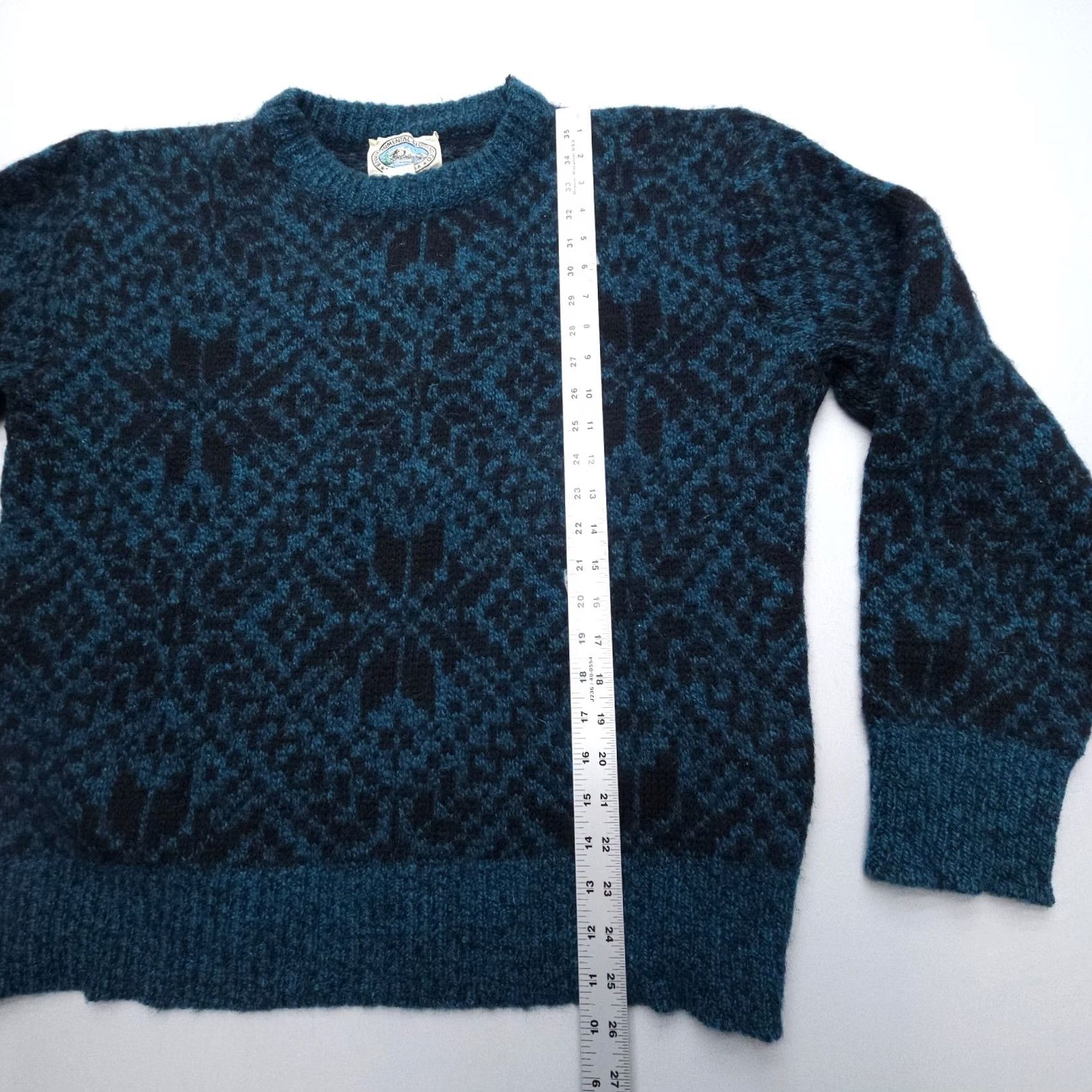 Vintage VINTAGE Environmental Clothing Sweater Mens L Blue Fair Isle Heavyweight Pullover Knit Crew Neck Wool Nylon Casual 80s 90s United States Mens Size US L / EU 52-54 / 3 - 6 Thumbnail