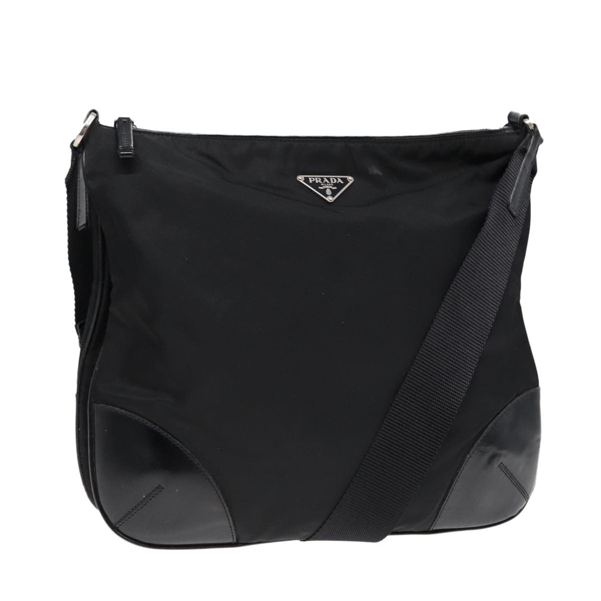 Prada Tessuto Black Synthetic Shoulder Bag (Pre-Owned) Size ONE SIZE - 1 Thumbnail