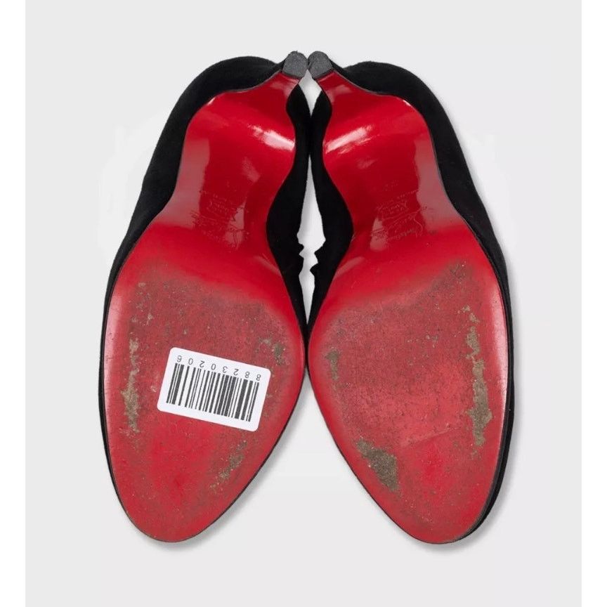 Christian Louboutin Christian Louboutin Black Suede Ankle Boots - Size 39 Size US 8 / IT 38 - 5 Thumbnail
