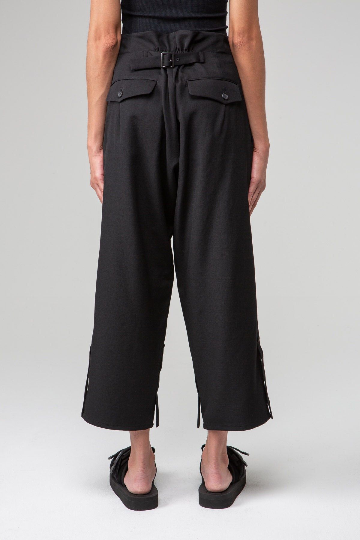Yohji Yamamoto $1000 Yohji Yamamoto Tucked Hem Trousers Size 26" / US 2 / IT 38 - 3 Thumbnail